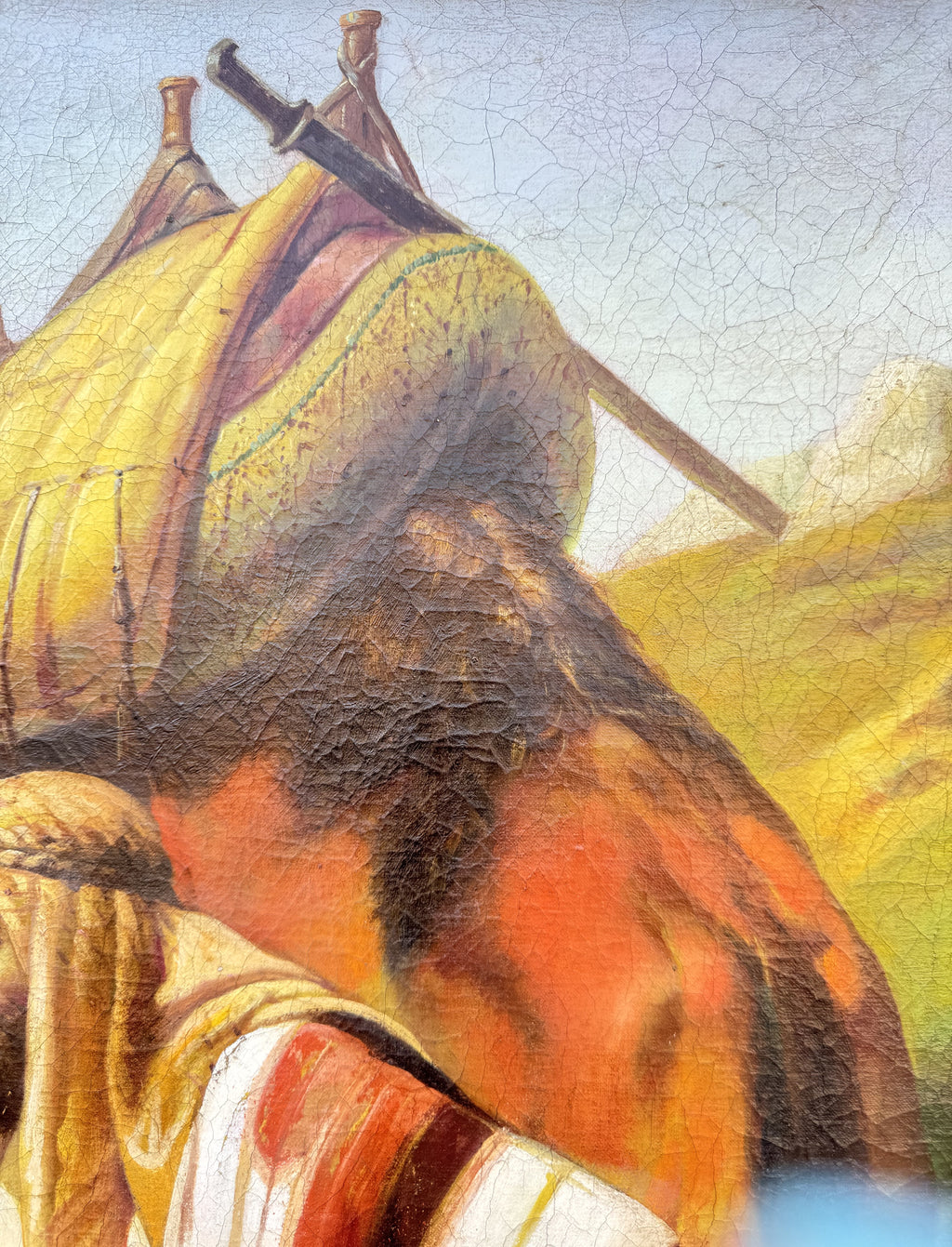 19th Century Italian Orientalist Oil On Canvas Painting