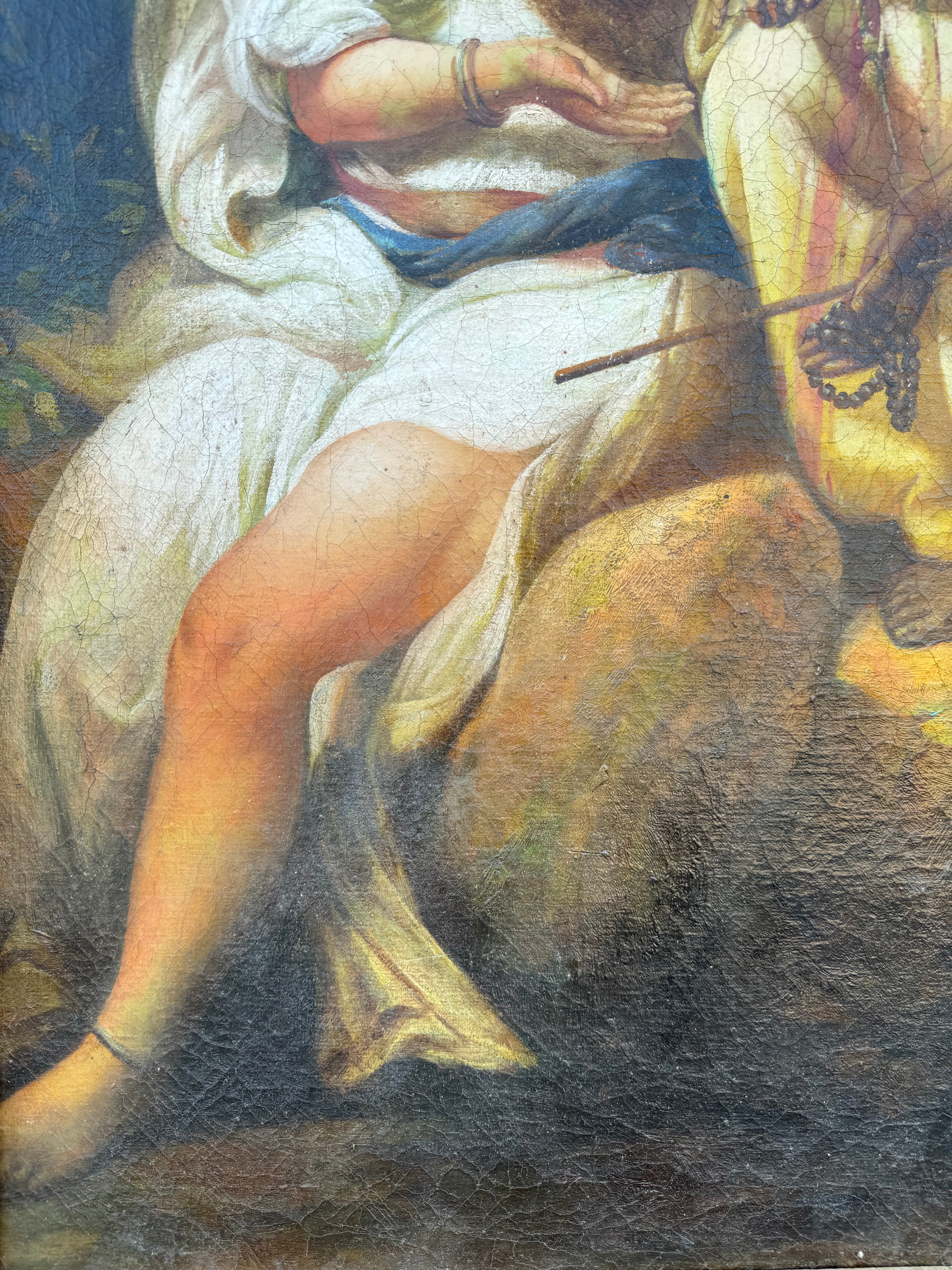 19th Century Italian Orientalist Oil On Canvas Painting