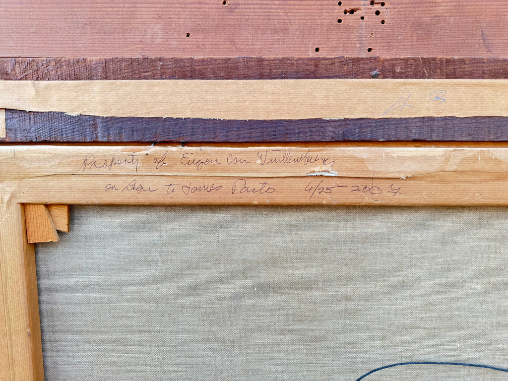 19th century Large Oil On Canvas Painting Of A Young Boy