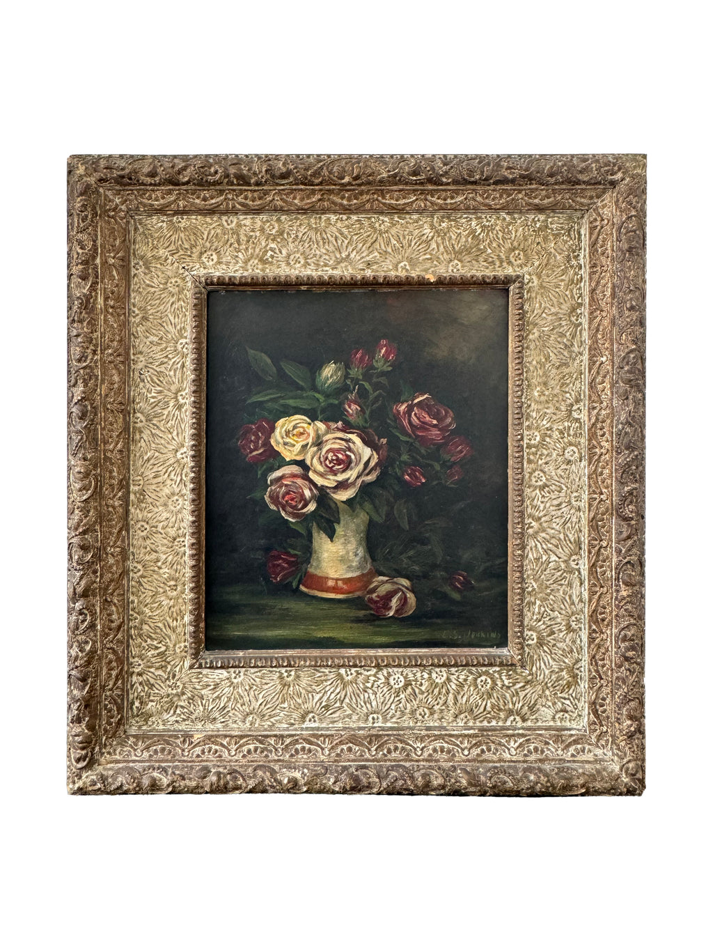 20th Century Oil On Canvas Bouquet Painting