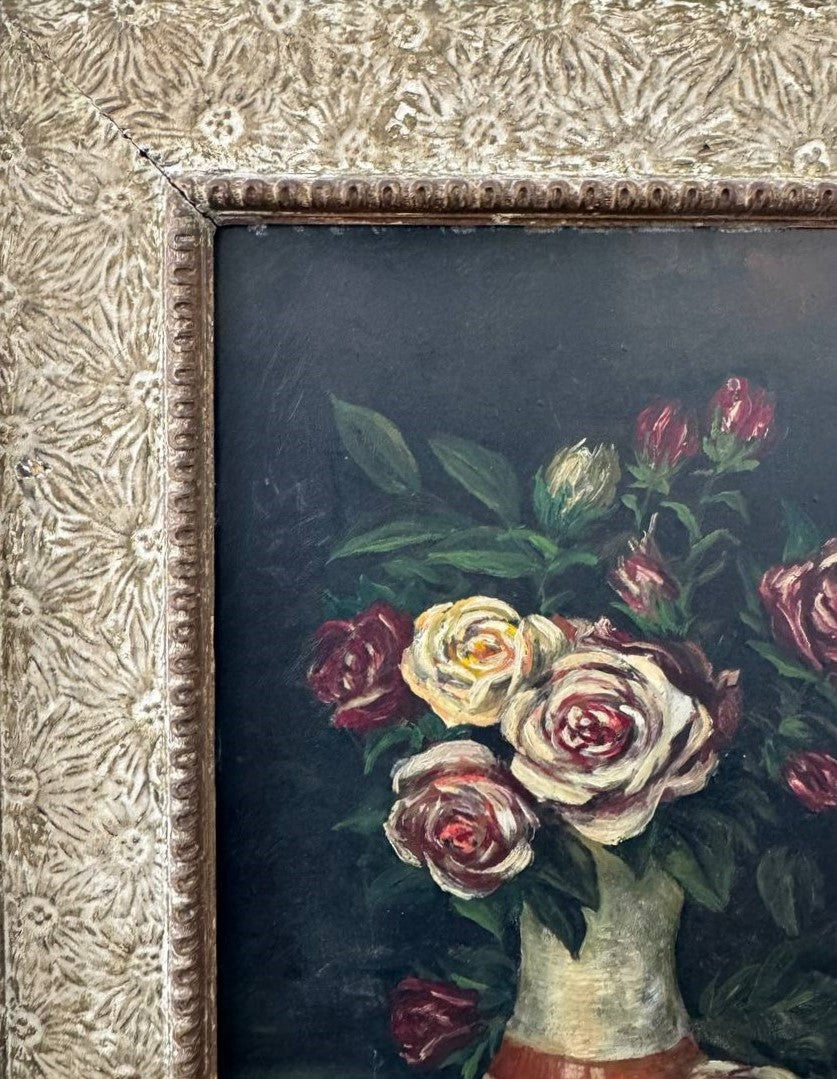 20th Century Oil On Canvas Bouquet Painting