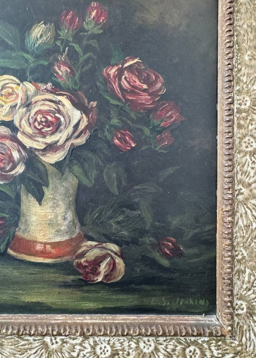 20th Century Oil On Canvas Bouquet Painting