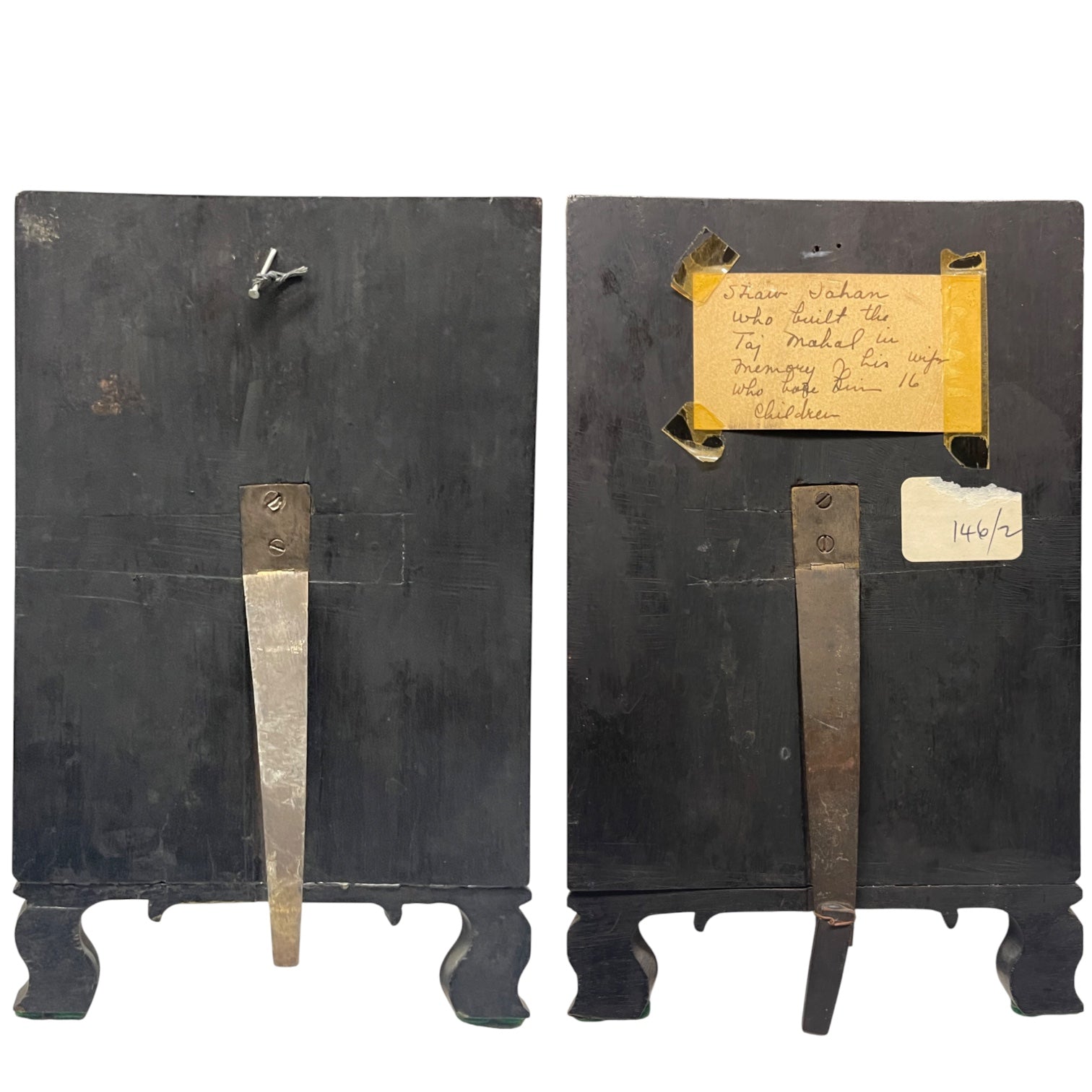 An Indian School, Pair of 19th Century Portraits of Shah Jahan and Mumtaz Mahal