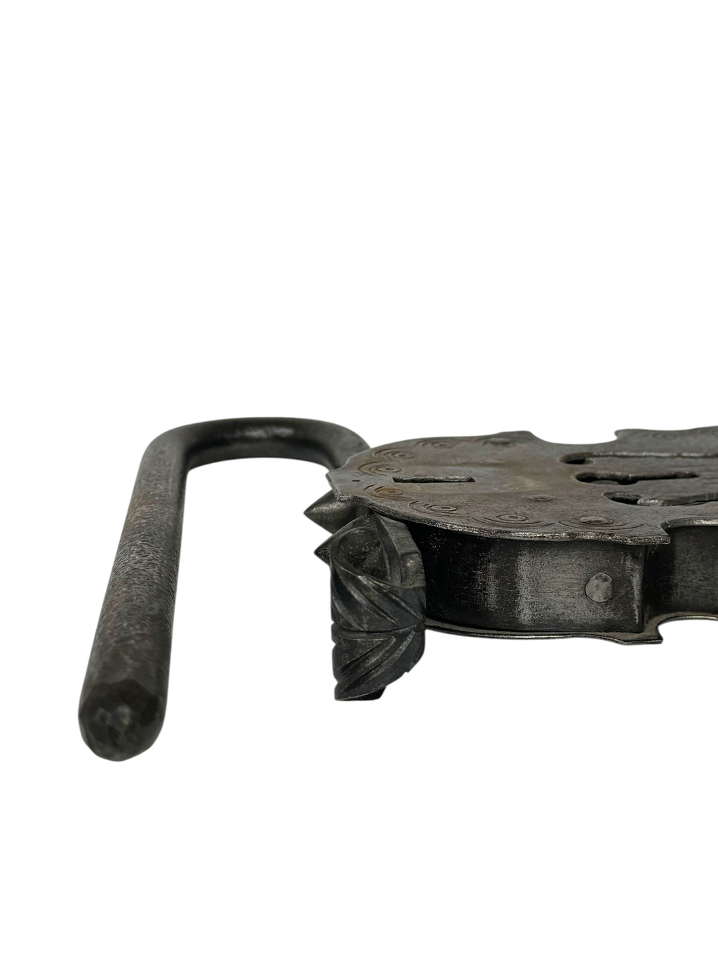 19th Century Hand Made Wrought Iron Violin Shape Lock