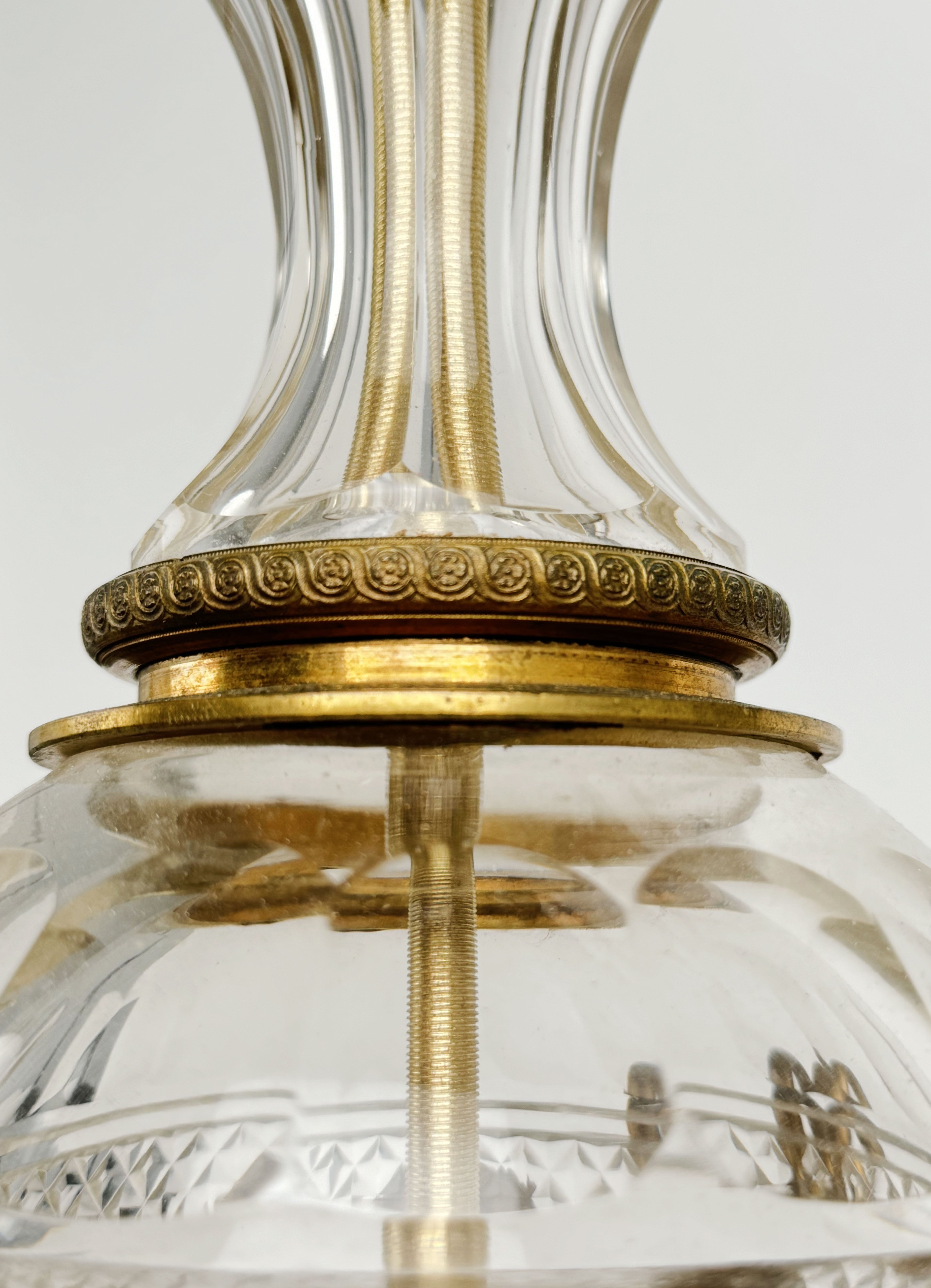 Pair Of 19th Century Austrian Cut Crystal Mounted Gilt Bronze Vases