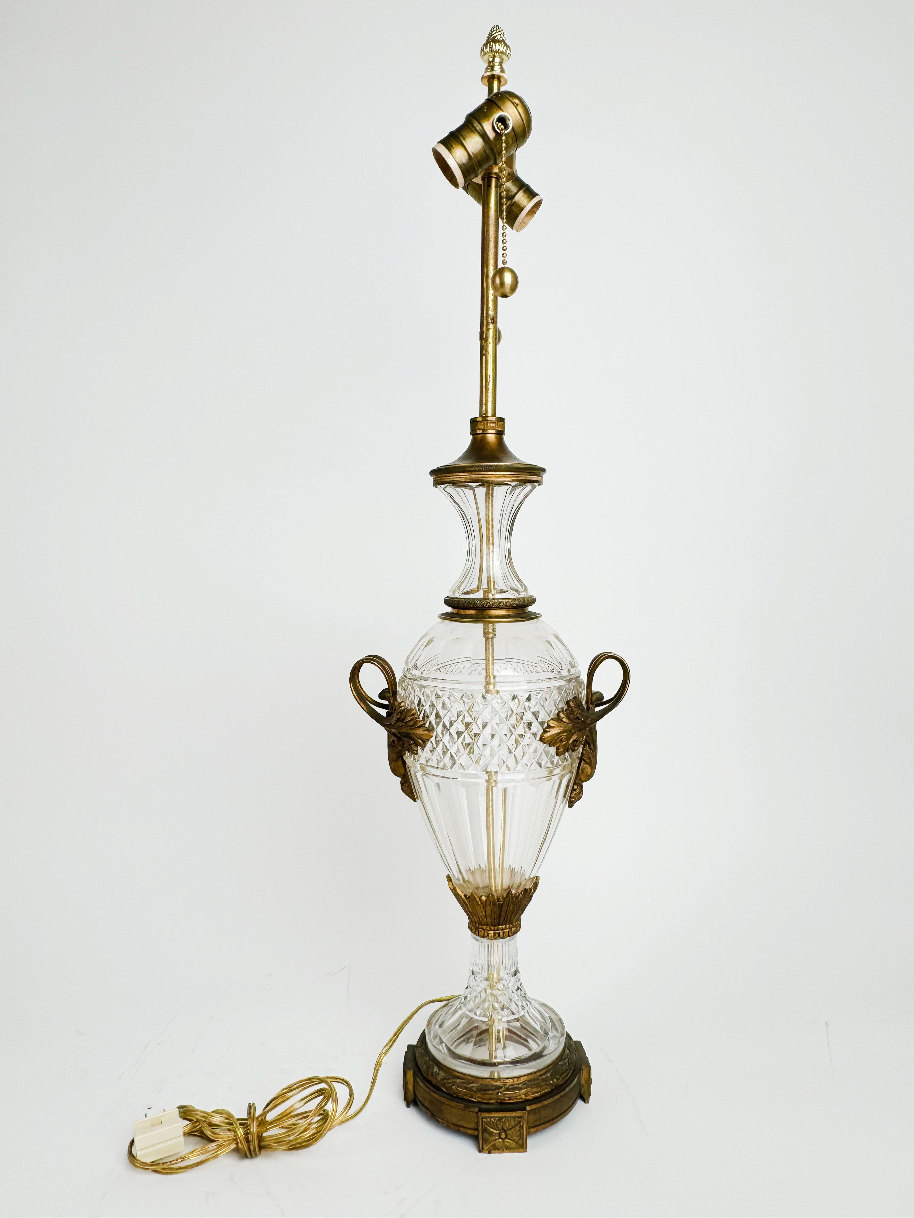 Pair Of 19th Century Austrian Cut Crystal Mounted Gilt Bronze Vases