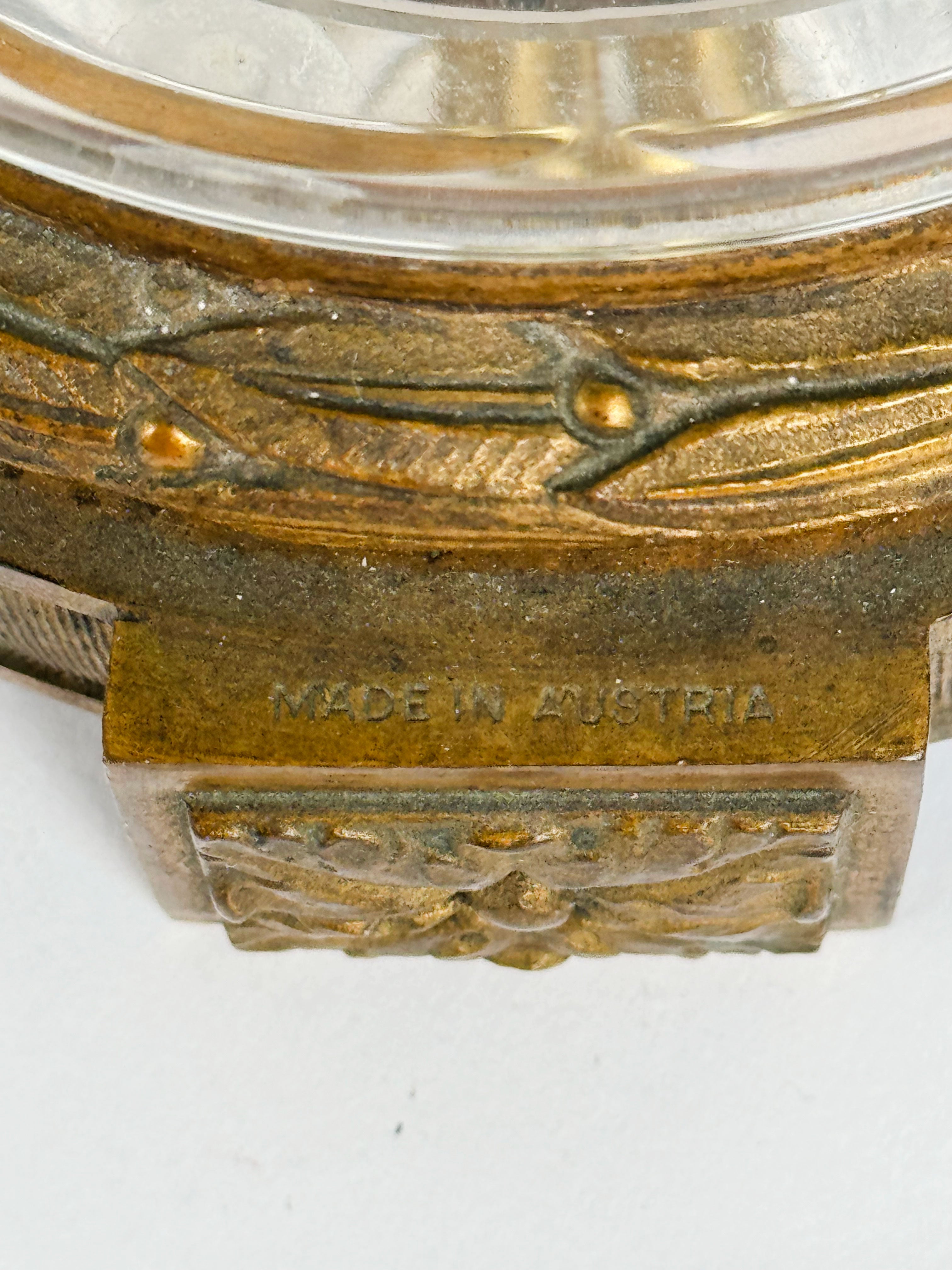Pair Of 19th Century Austrian Cut Crystal Mounted Gilt Bronze Vases