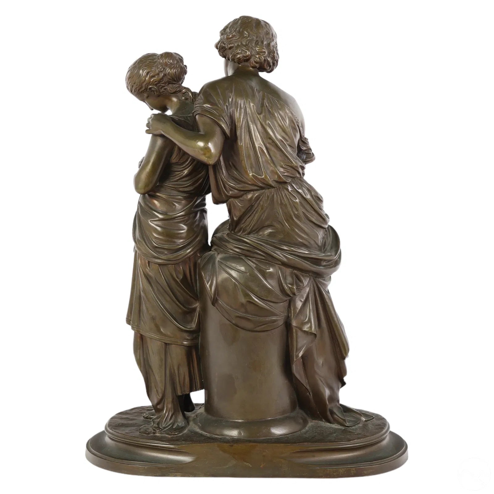 Mathurin Moreau Eurydice & Orpheus Bronze Statue