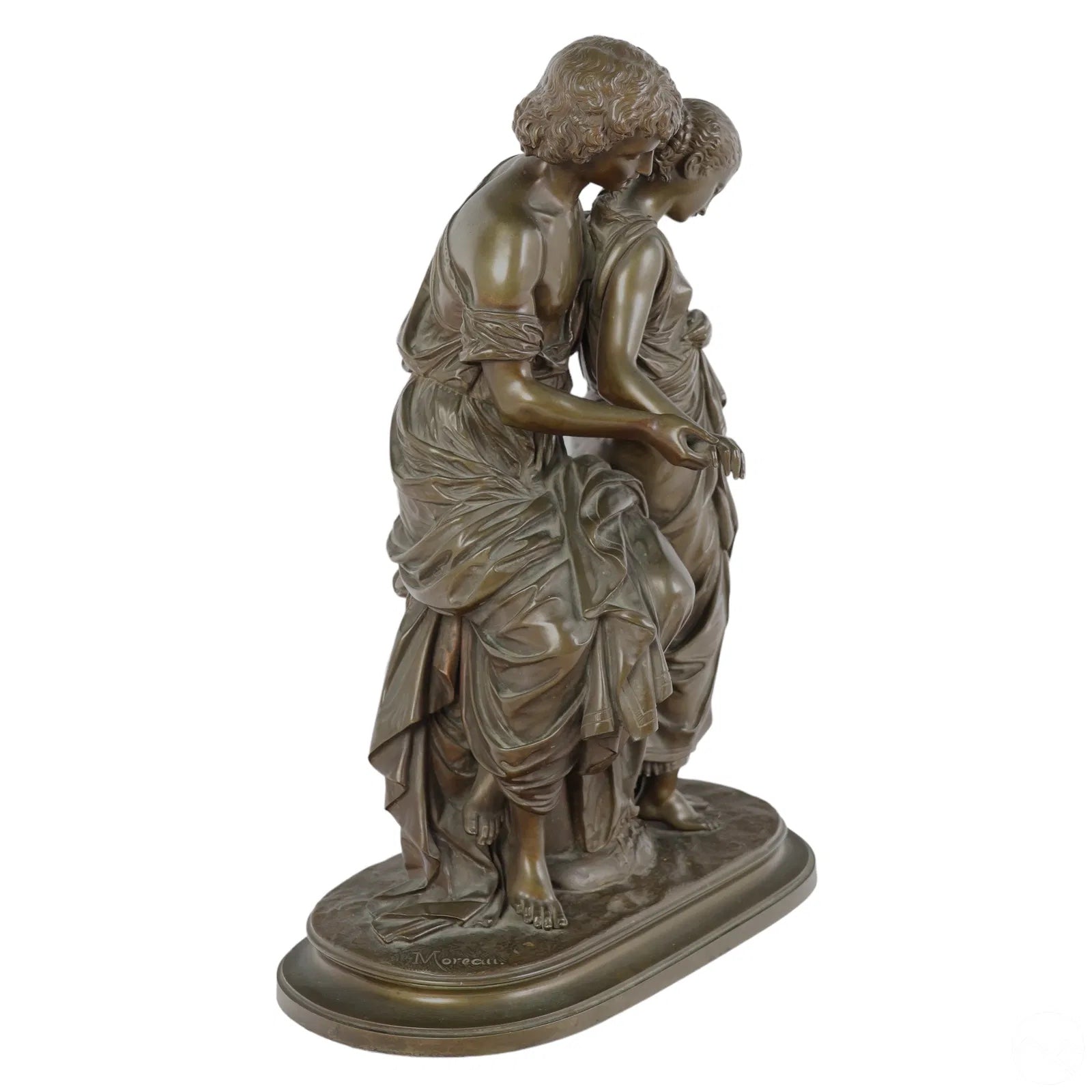 Mathurin Moreau Eurydice & Orpheus Bronze Statue