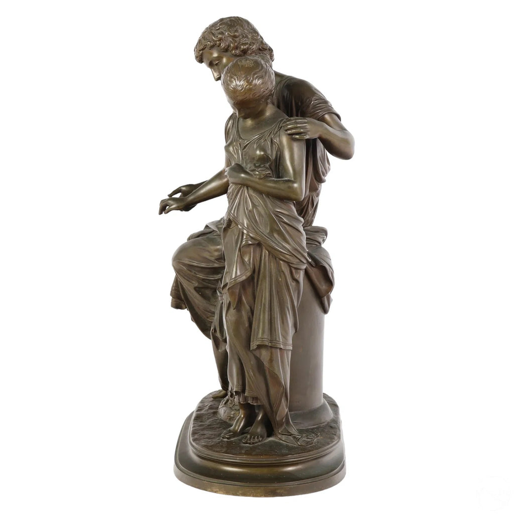 Mathurin Moreau Eurydice & Orpheus Bronze Statue