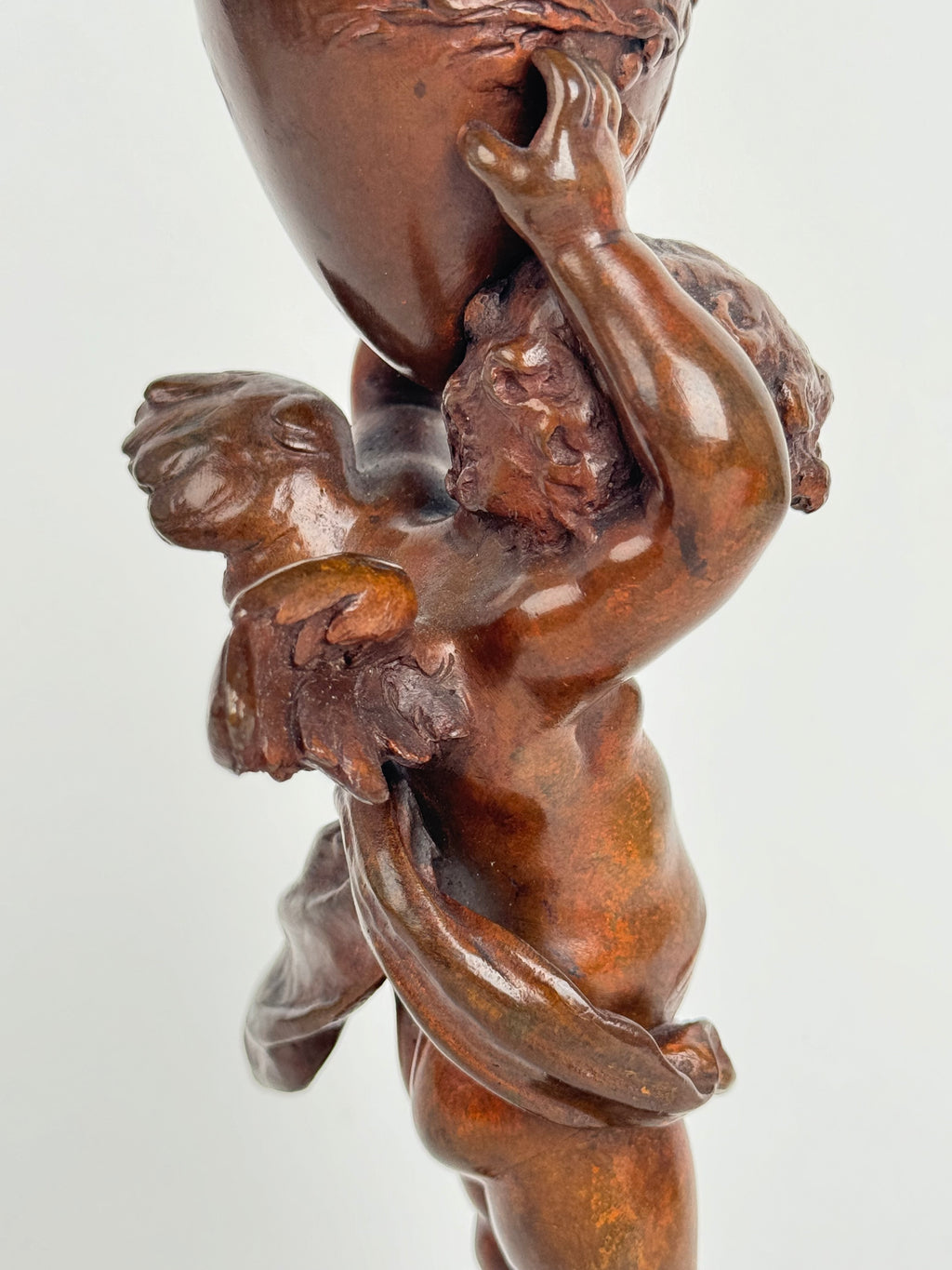 Magnificent Pair Of French Patinated Bronze Candlesticks By Moreau, Circa 1880