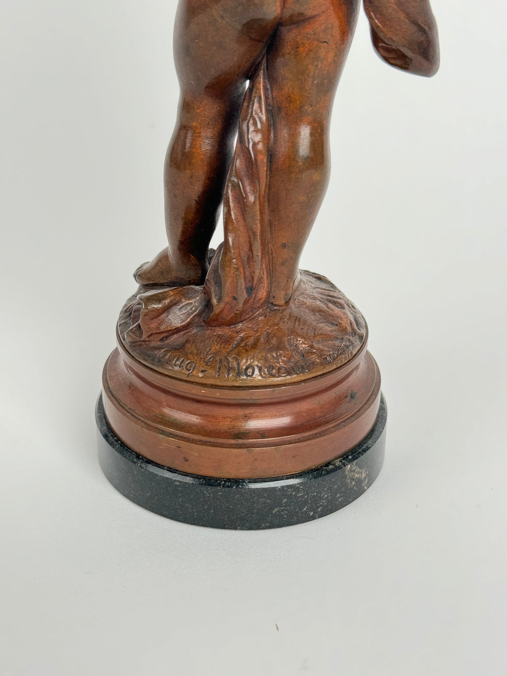 Magnificent Pair Of French Patinated Bronze Candlesticks By Moreau, Circa 1880