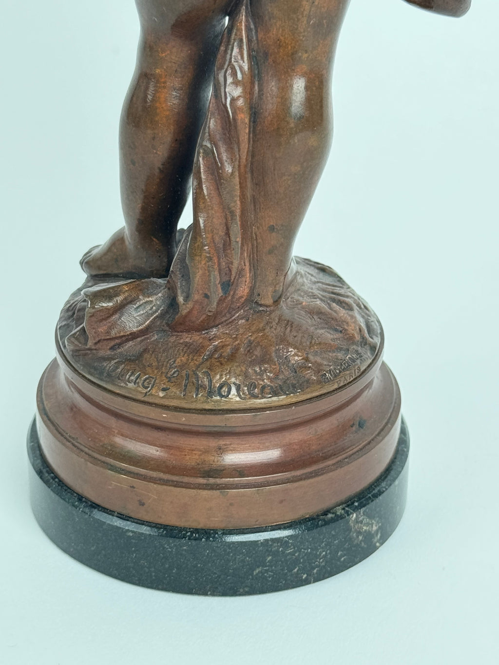 Magnificent Pair Of French Patinated Bronze Candlesticks By Moreau, Circa 1880