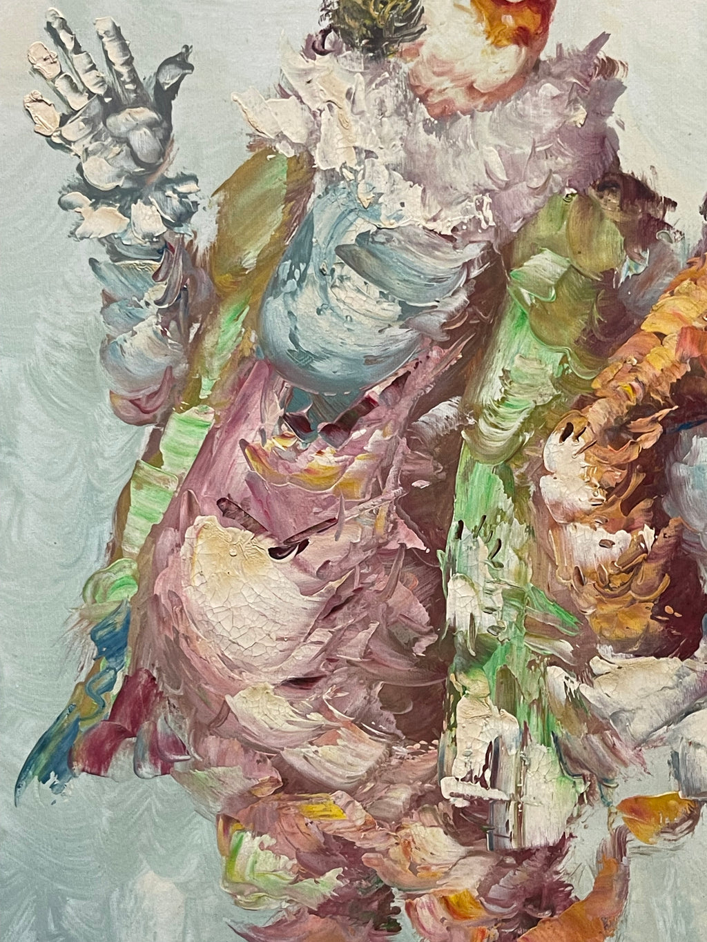 Oil On Canvas Depicting of Clown Musicians