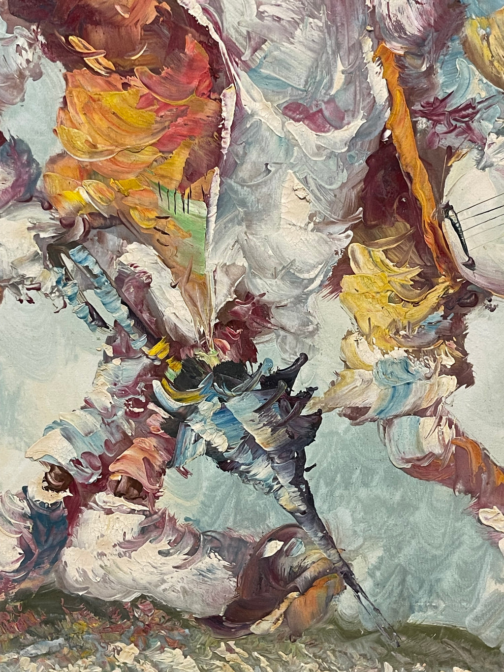 Oil On Canvas Depicting of Clown Musicians