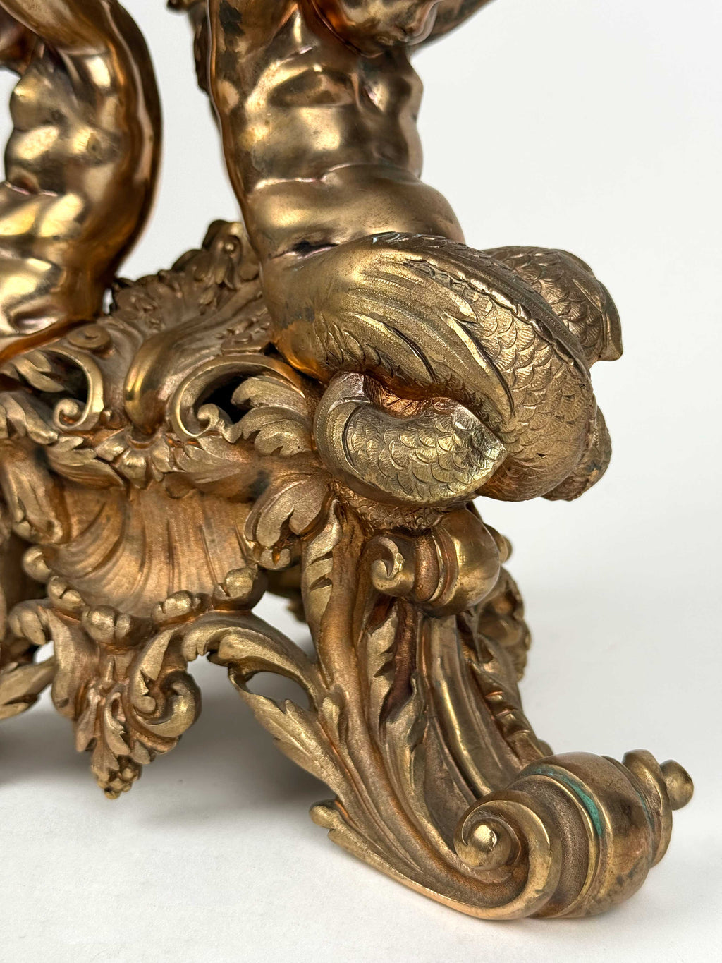 A Christofle Very Large 19th Century French Gilt Bronze & Crystal Centerpiece