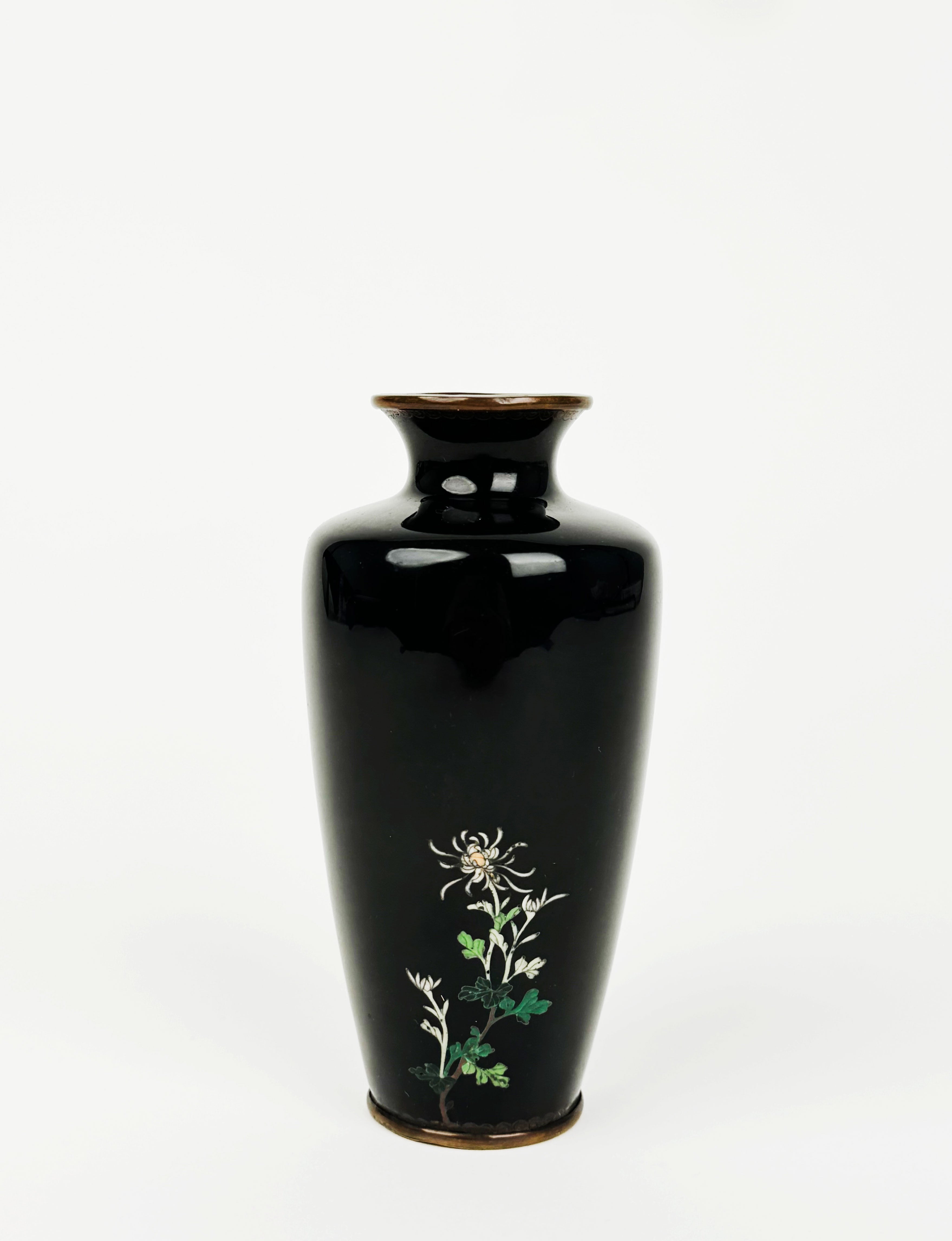 19th Century Japanese Meiji Period Enamel Miniature Vase