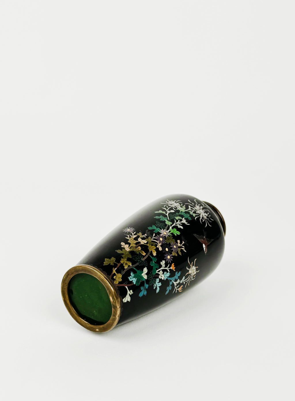 19th Century Japanese Meiji Period Enamel Miniature Vase