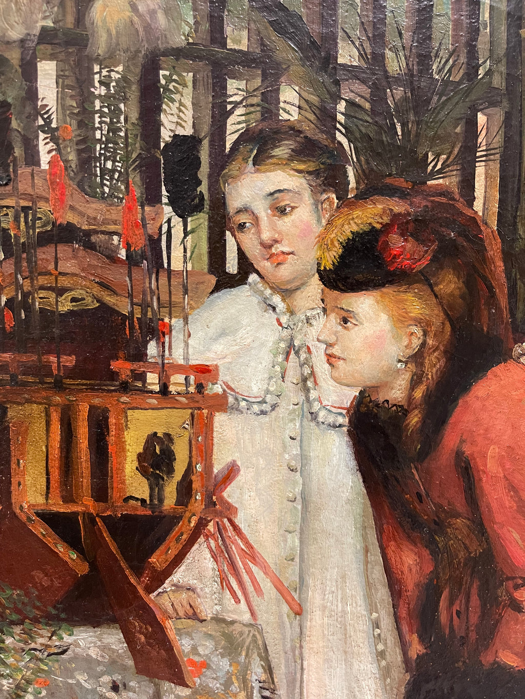 Young Ladies Looking at Japanese Objects - Circle of James Tissot