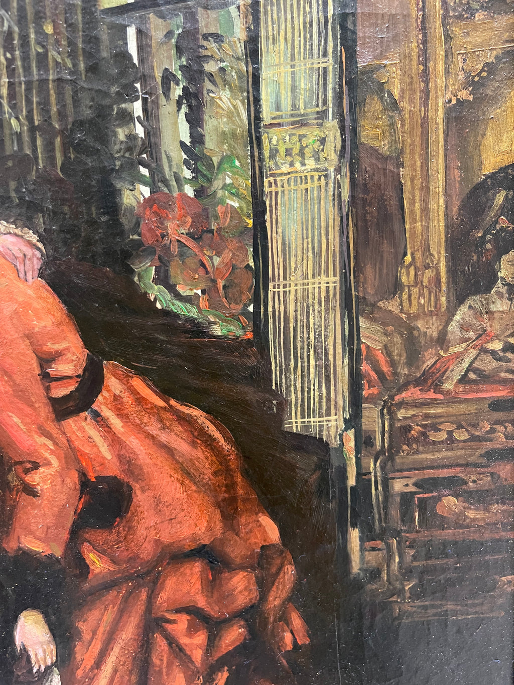 Young Ladies Looking at Japanese Objects - Circle of James Tissot