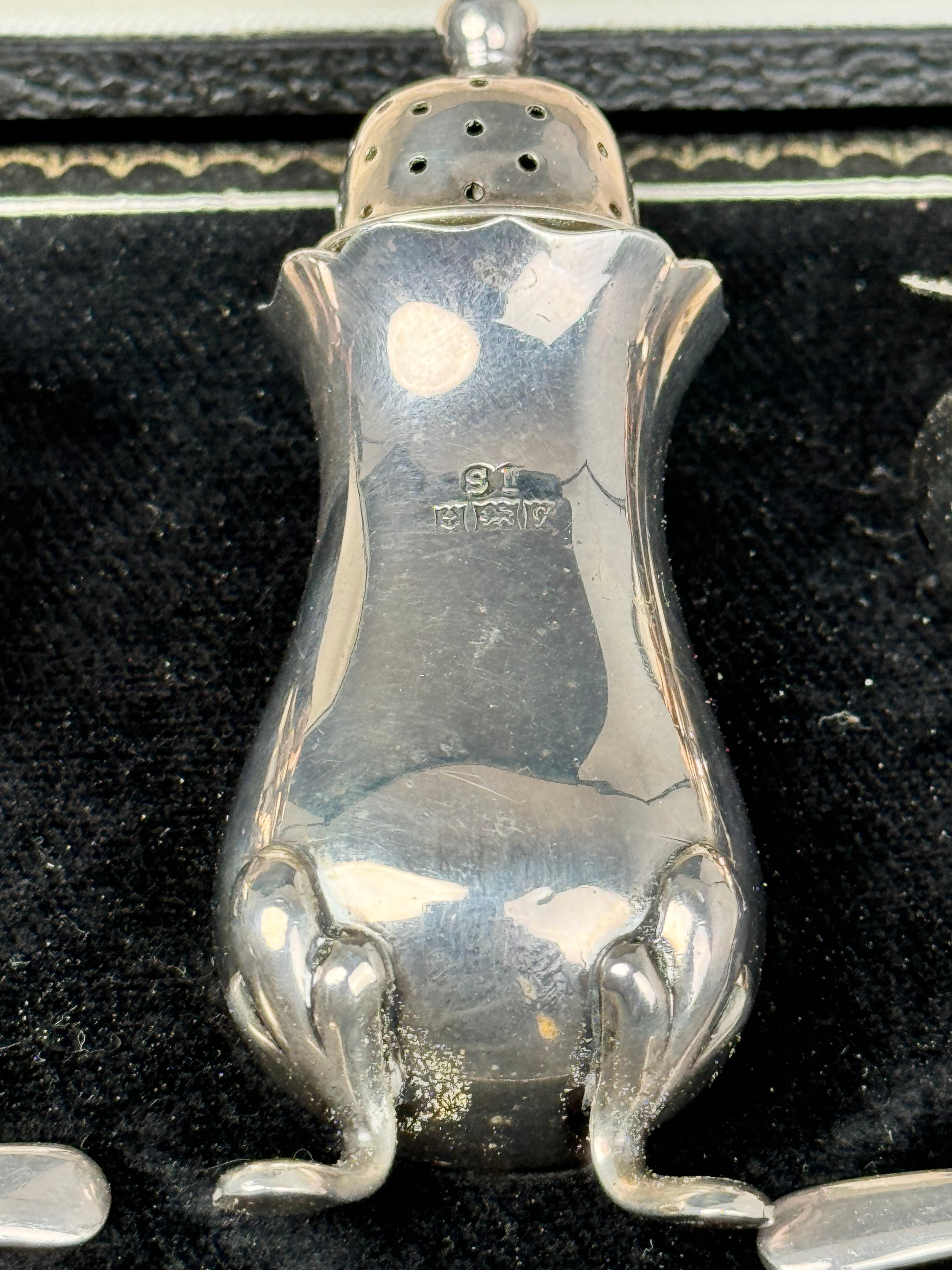 Lot Of 2 Sets Of Harronds Sterling Silver Salt & pepper Cellars