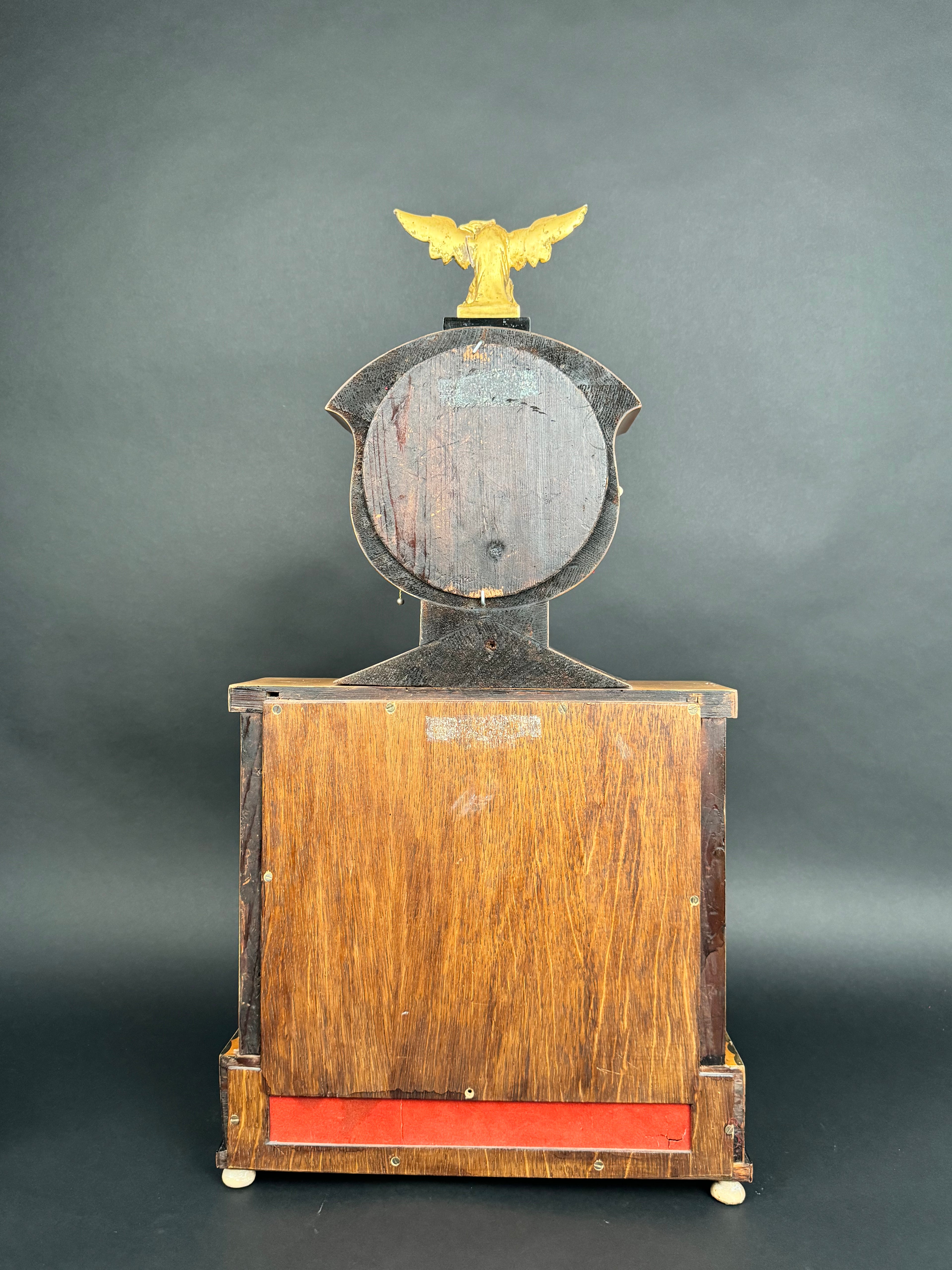 An Austrian Gilt Bronze & Wooden Automaton Mechanical Clock