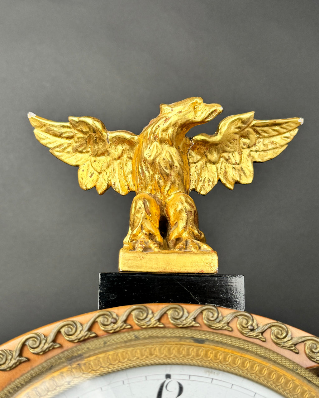 An Austrian Gilt Bronze & Wooden Automaton Mechanical Clock