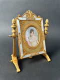 19th Century French Gilt Bronze Table Mirror