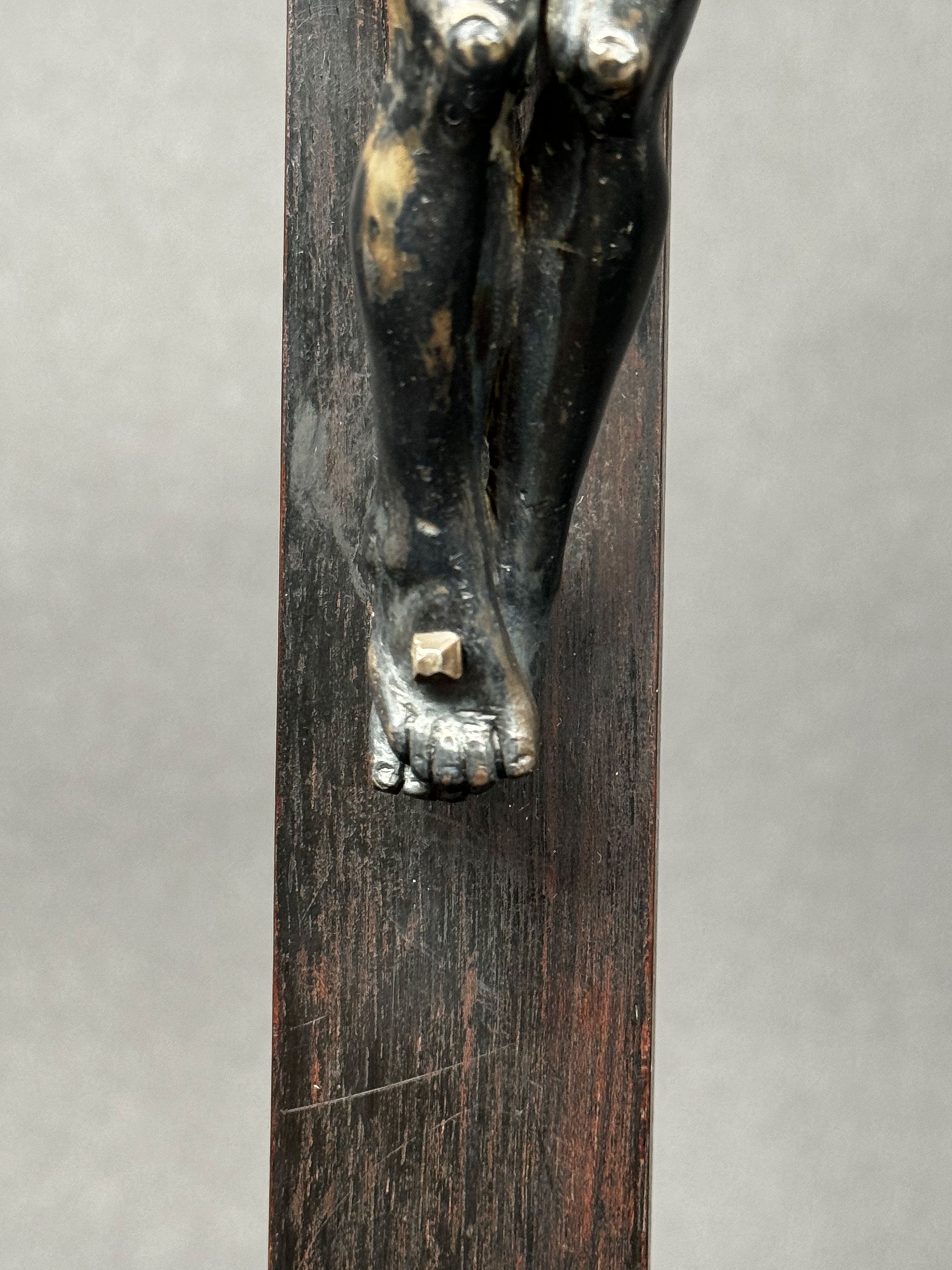 19th Century French Silver Crucifix