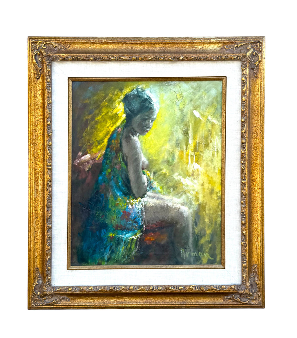 Massis Armen Bahador (Armenian, 1910–1999) Seated Female Figure, Oil on Canvas