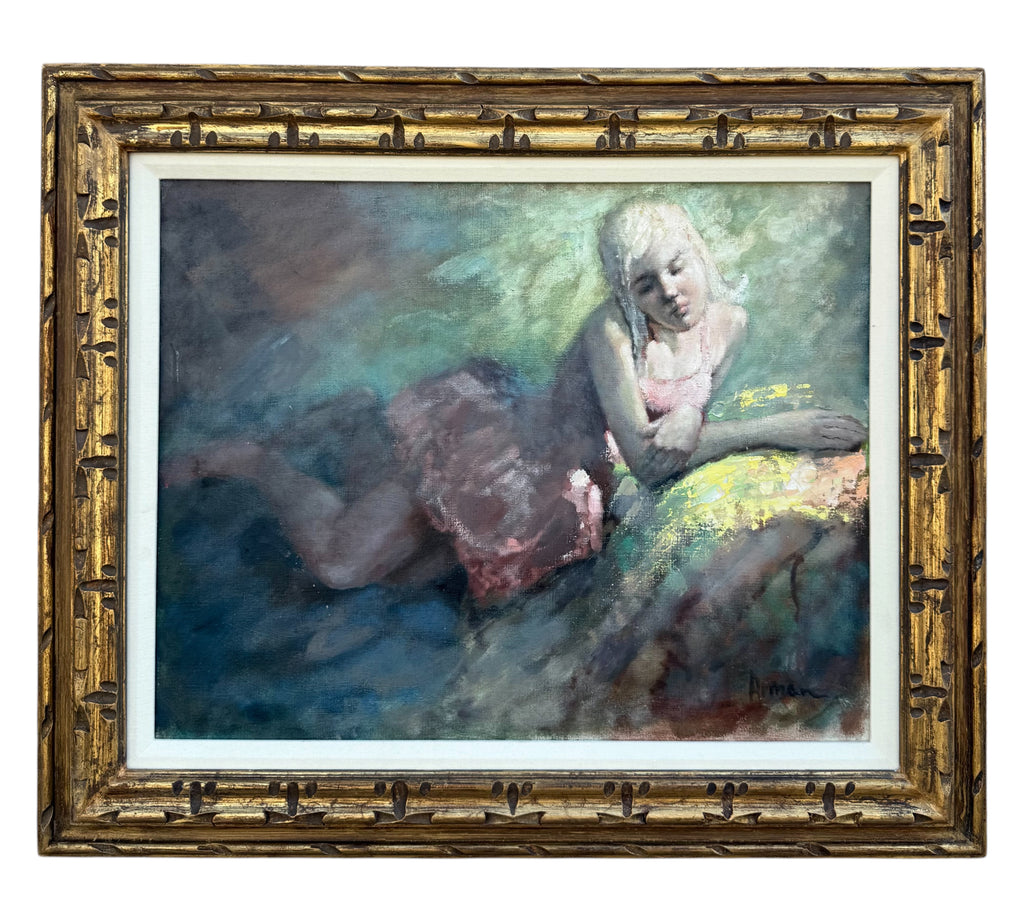 Massis Armen Bahador (Armenian, 1910–1999) – Reclining Female Figure, Oil on Canvas