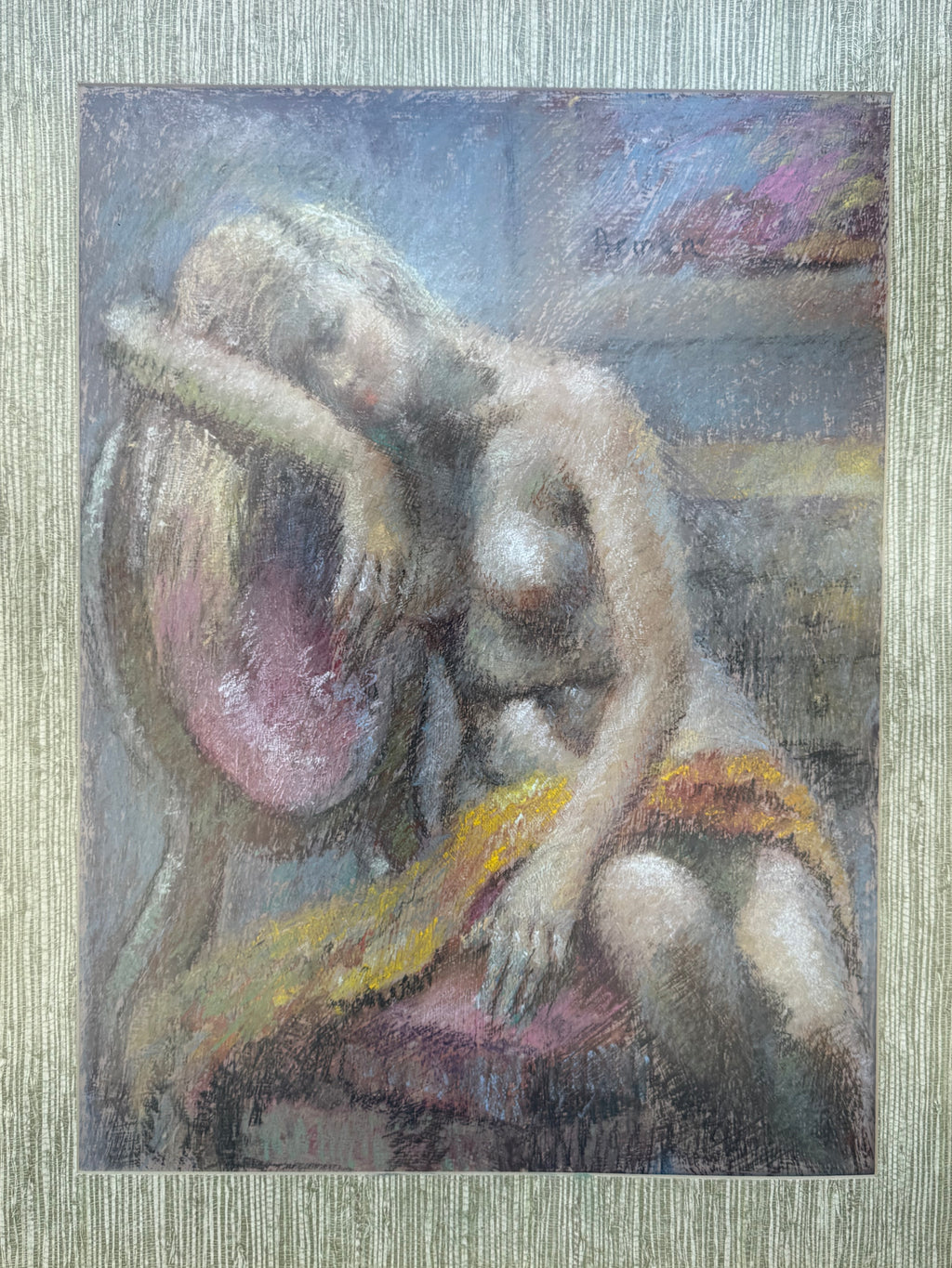 Massis Armen Bahador (Armenian, 1910–1999) – Seated Female Nude, Pastel on Paper