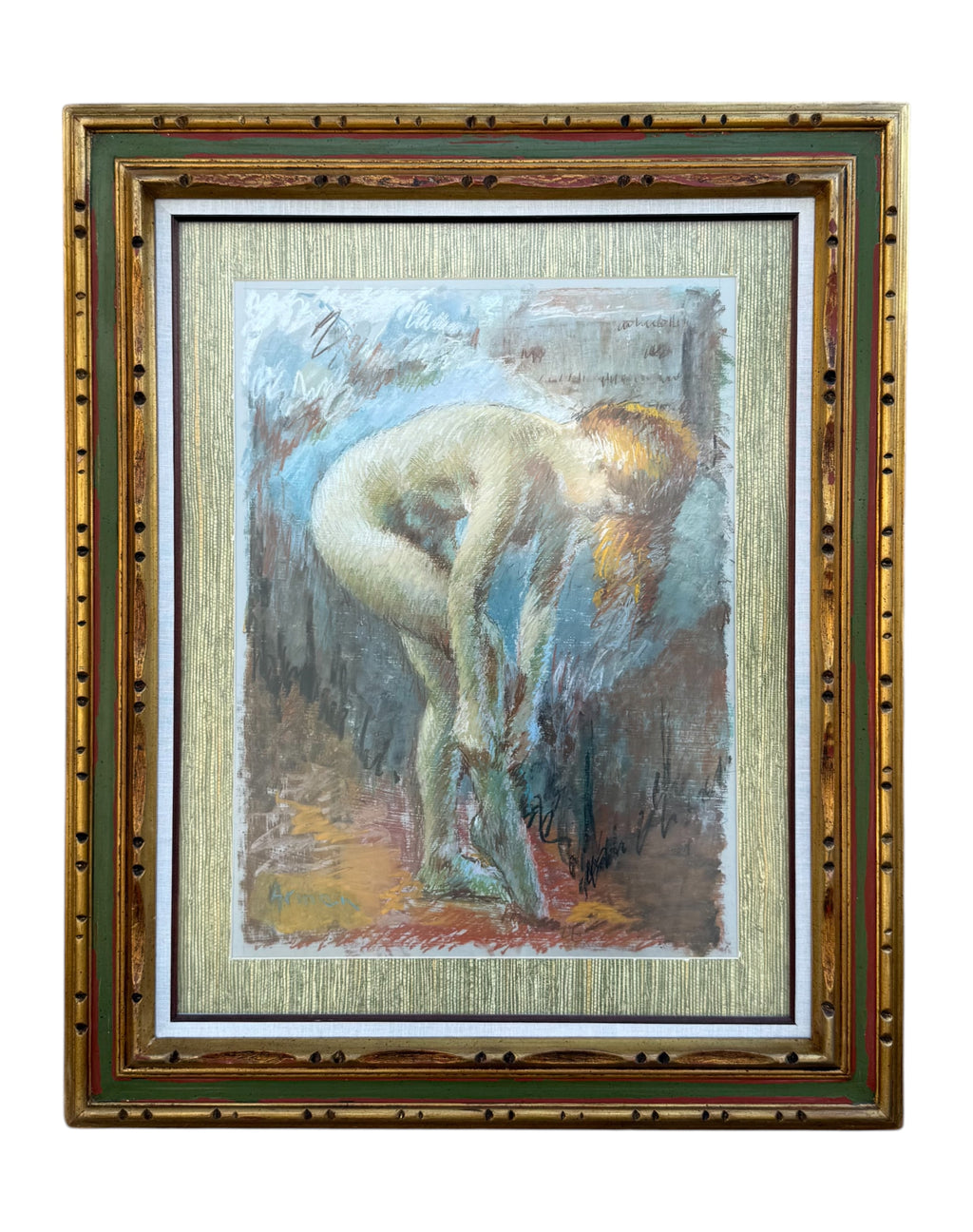 Massis Armen Bahador (Armenian, 1910–1999) – Standing Female Nude (Inspired by Degas)