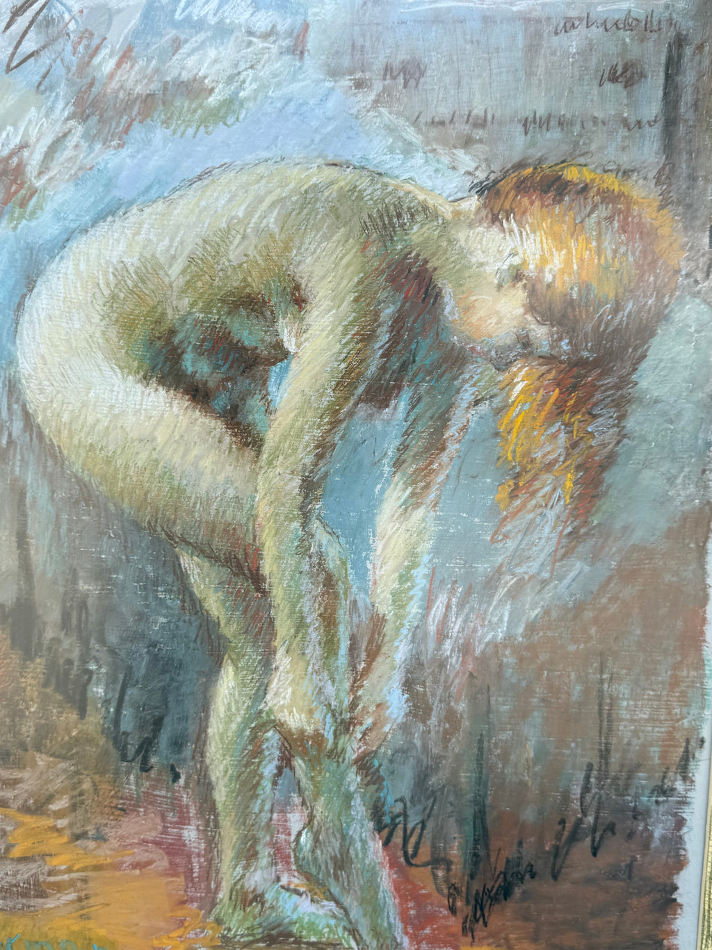 Massis Armen Bahador (Armenian, 1910–1999) – Standing Female Nude (Inspired by Degas)