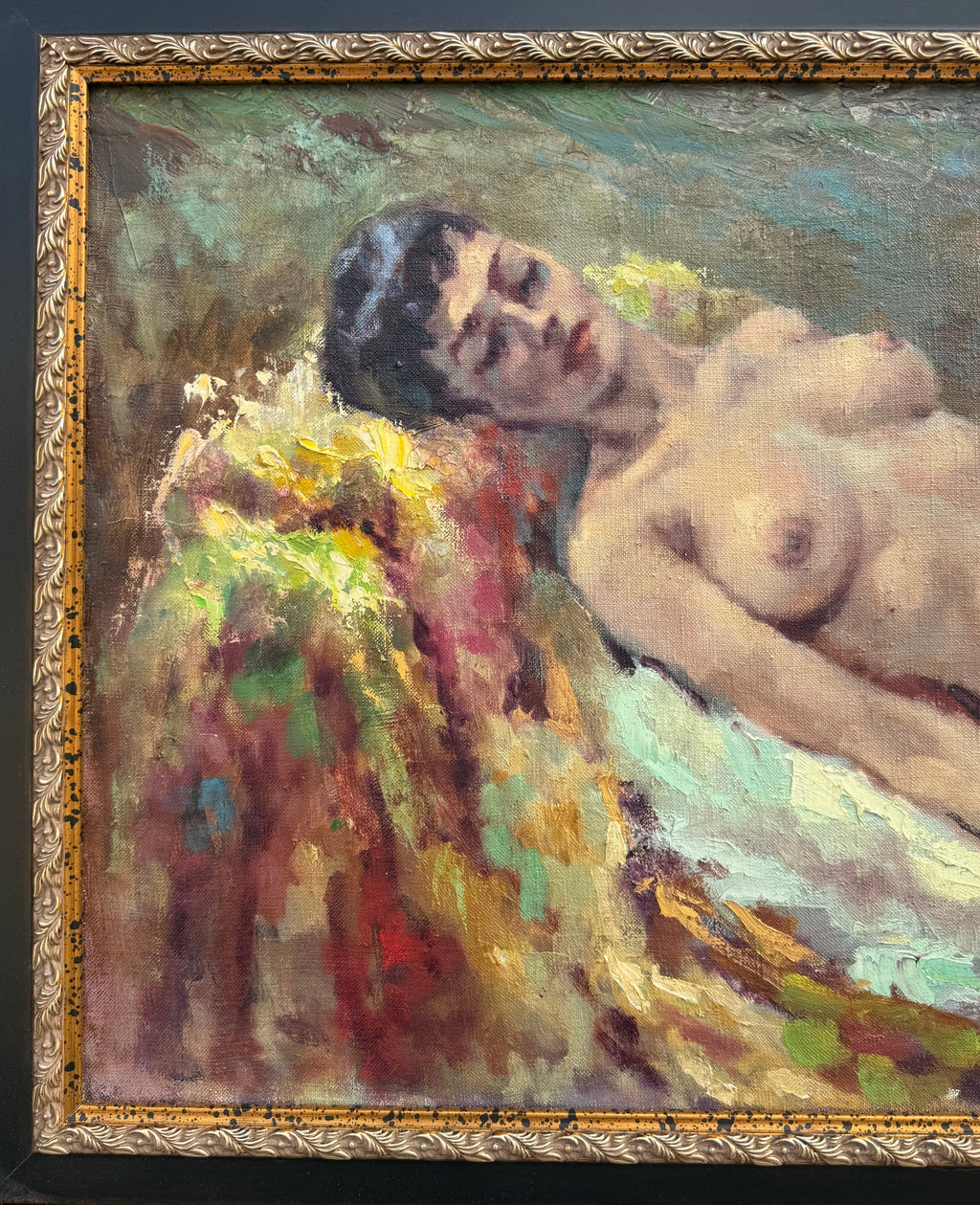Massis Armen Bahador (Armenian, 1910–1999) Reclining Female, Oil on Canvas