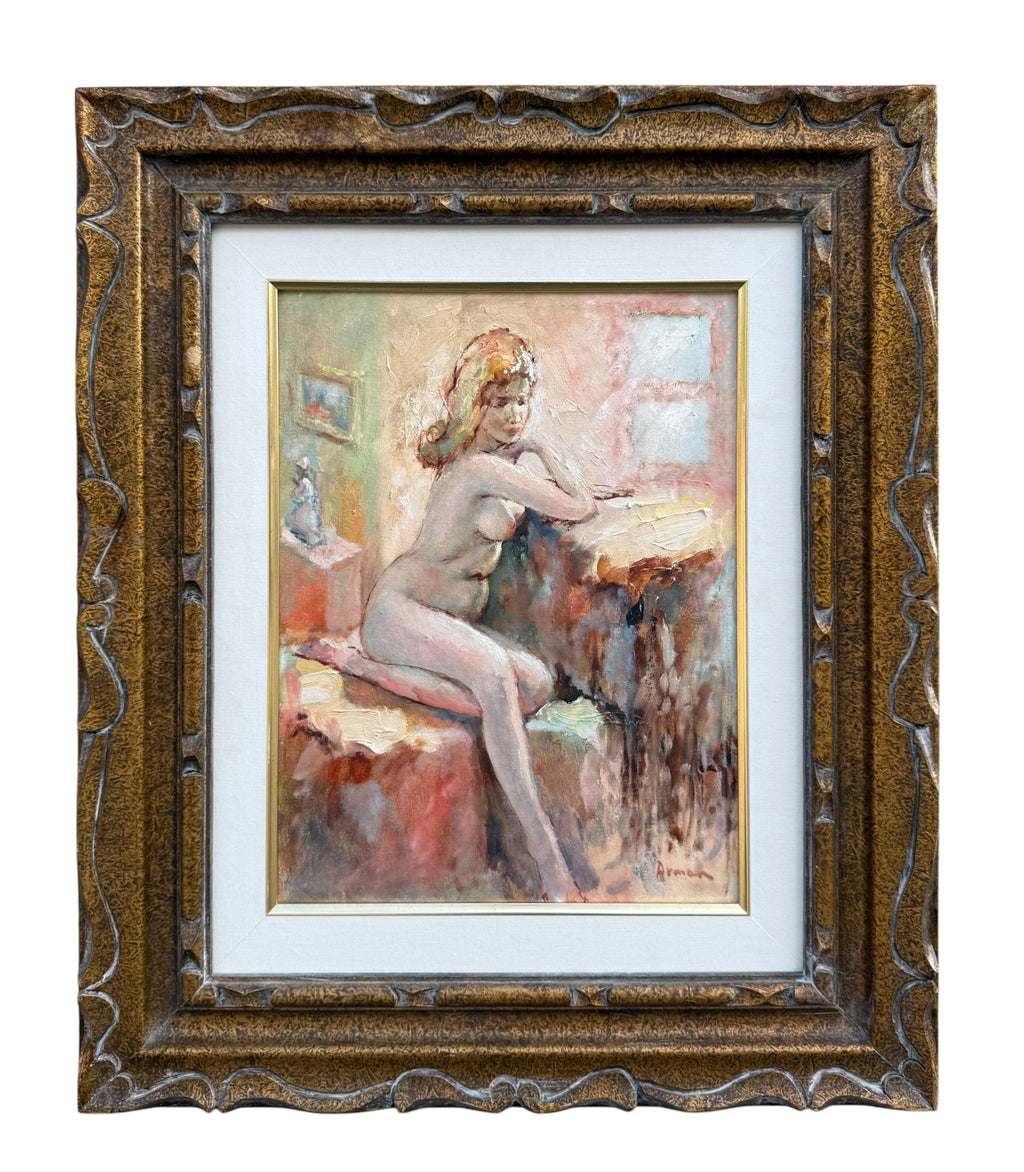 Massis Armen Bahador (Armenian, 1910–1999) Seated Female, Oil on Canvas