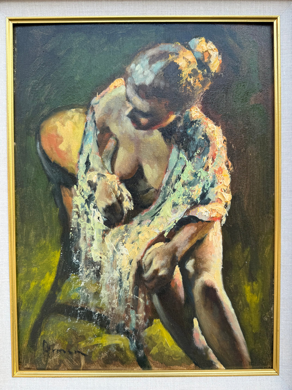Massis Armen Bahador (Armenian, 1910–1999) Seated Female. Oil on canvas