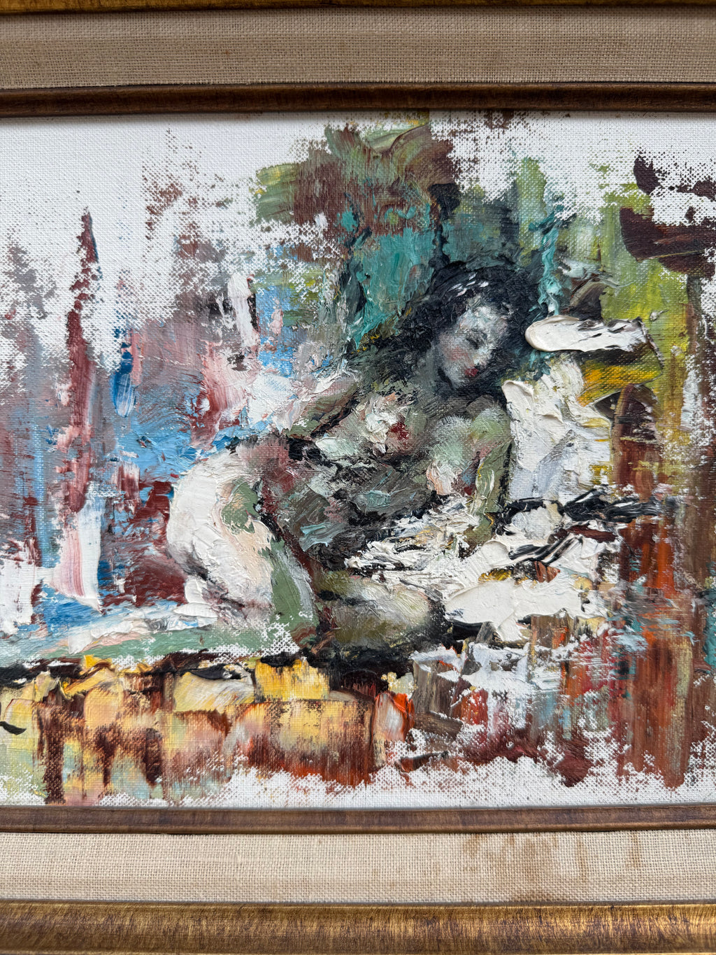 Massis Armen Bahador (Armenian, 1910–1999) Reclining Female. Oil on canvas
