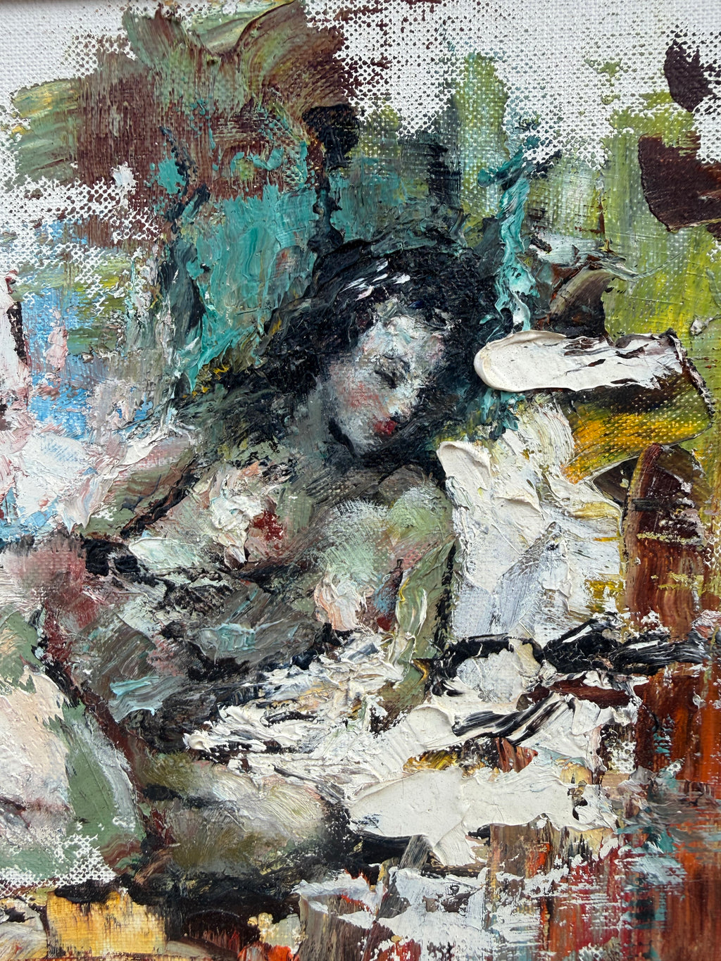 Massis Armen Bahador (Armenian, 1910–1999) Reclining Female. Oil on canvas