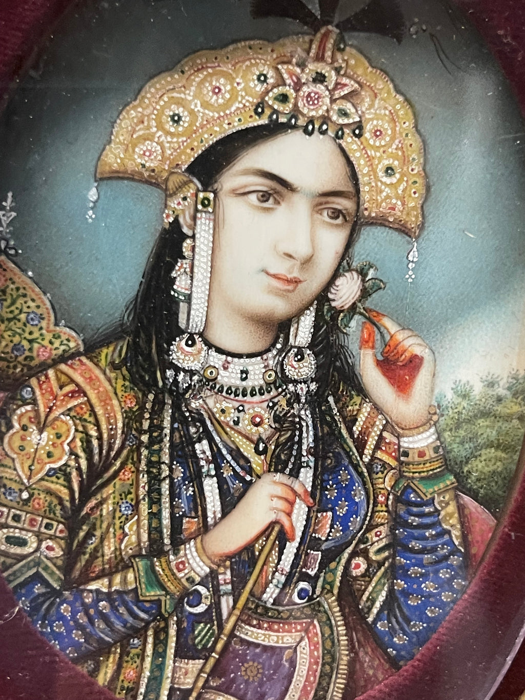 Indian School, 19th Century Framed Portrait of Mumtaz Mahal