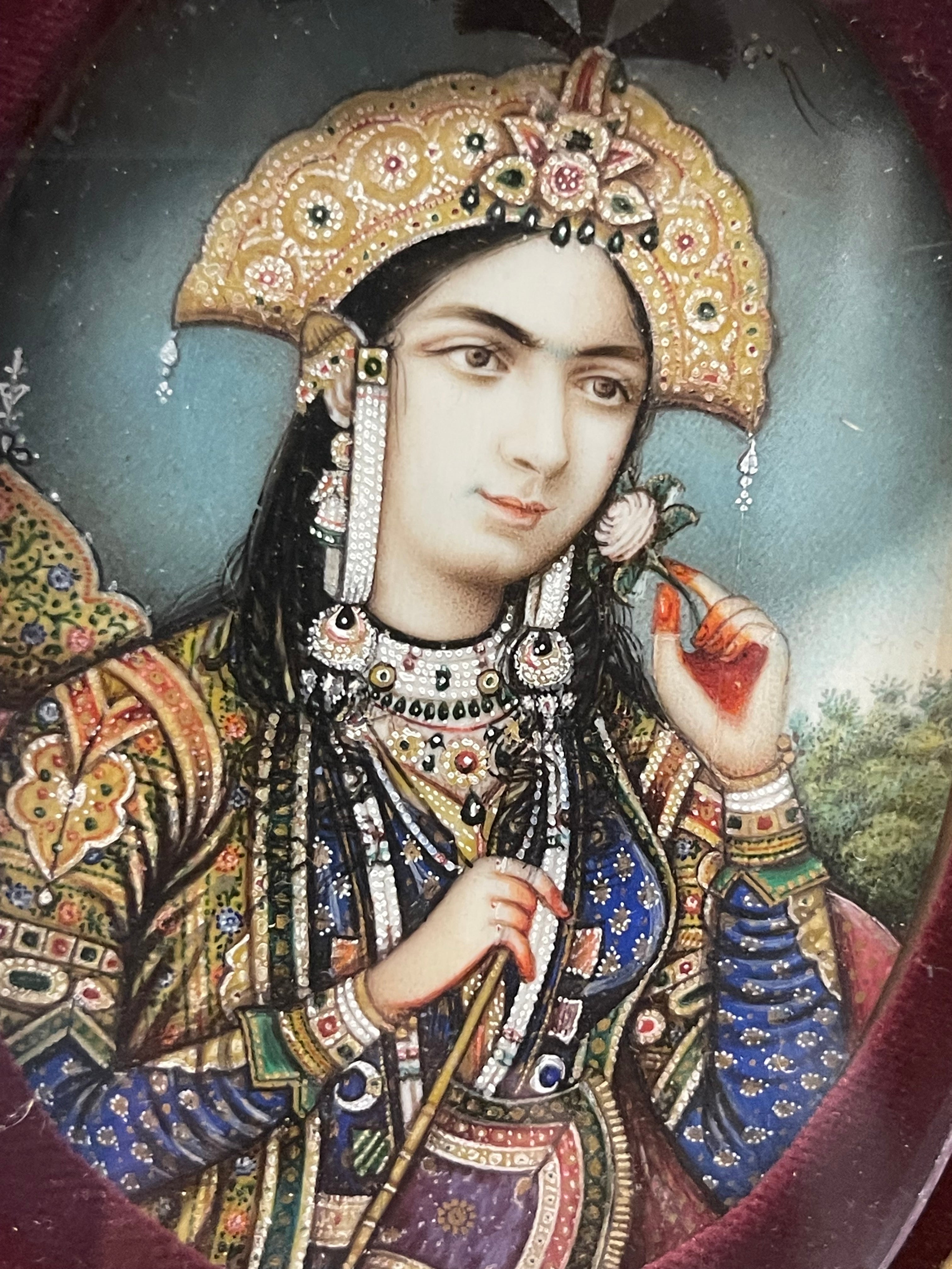 Indian School, 19th Century Framed Portrait of Mumtaz Mahal