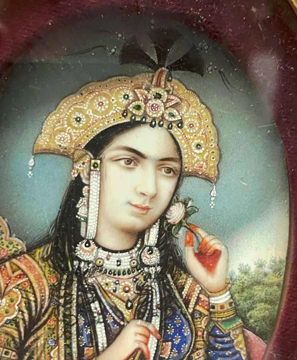 Indian School, 19th Century Framed Portrait of Mumtaz Mahal