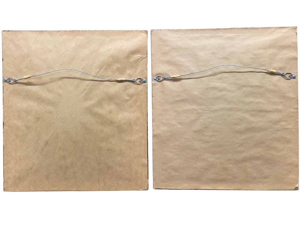 A Pair of Persian Watercolor & Calligraphy Paintings, Signed by the Artist