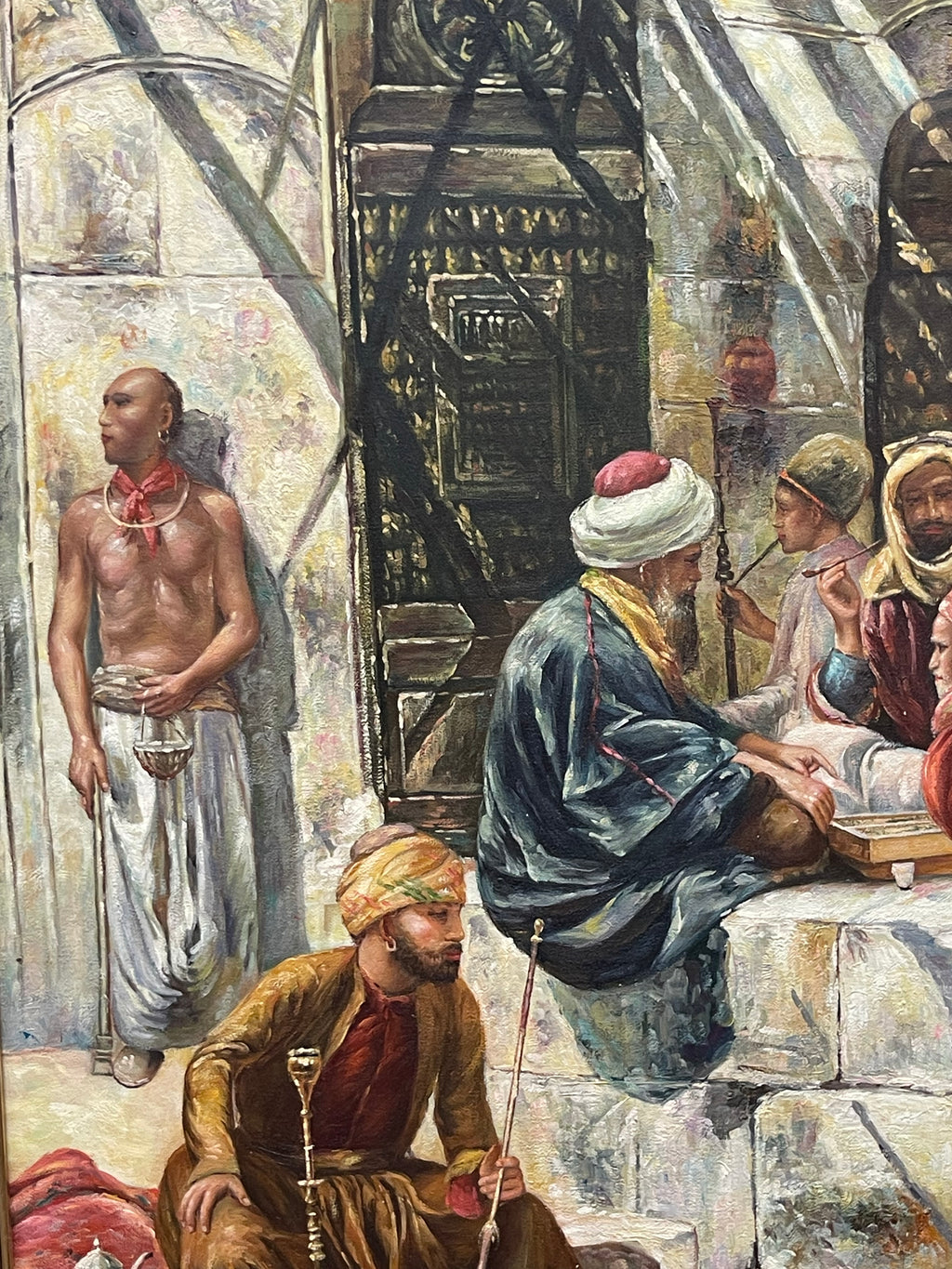 A Very Large Orientalist Oil on Canvas Painting