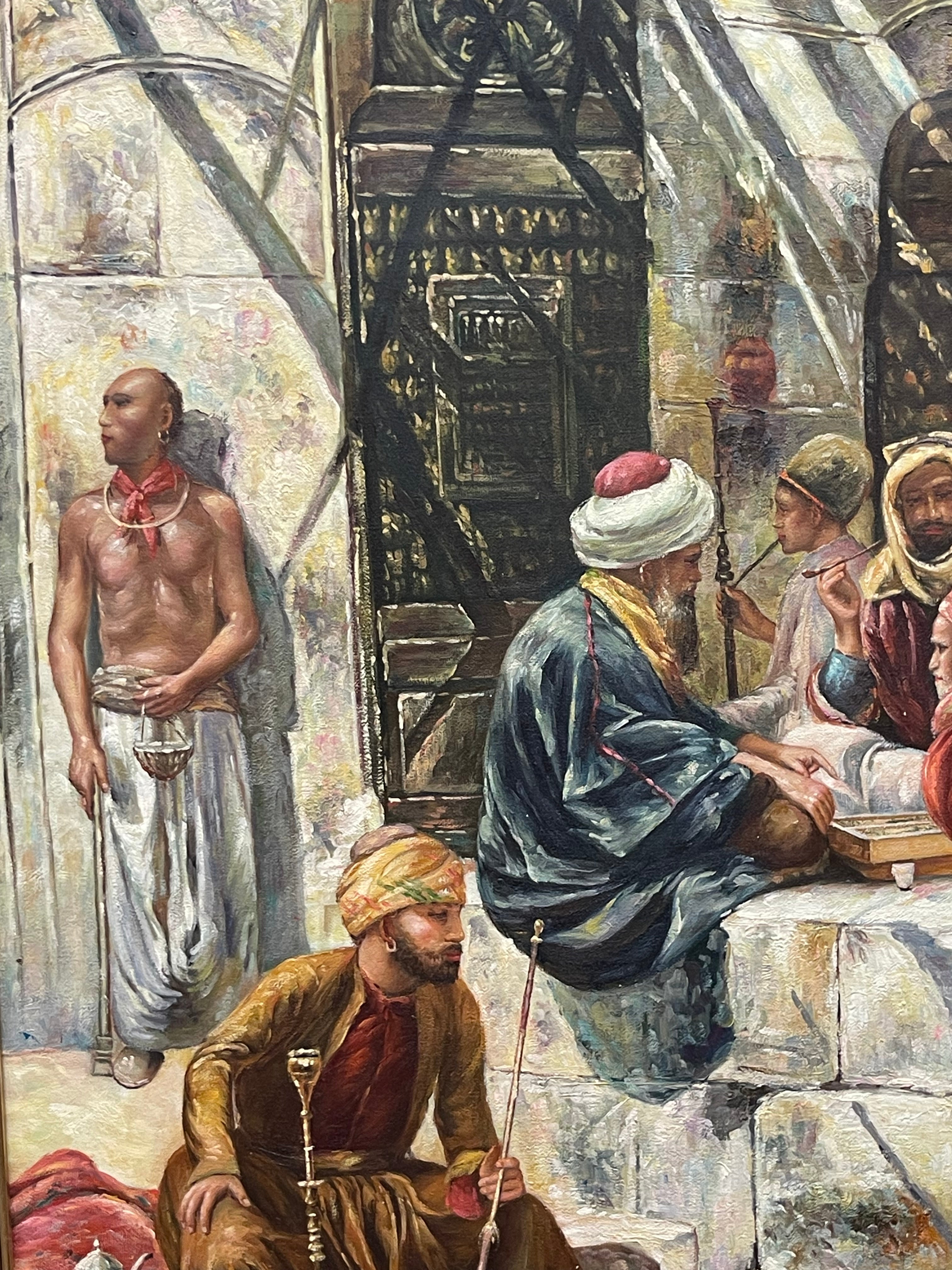 A Very Large Orientalist Oil on Canvas Painting