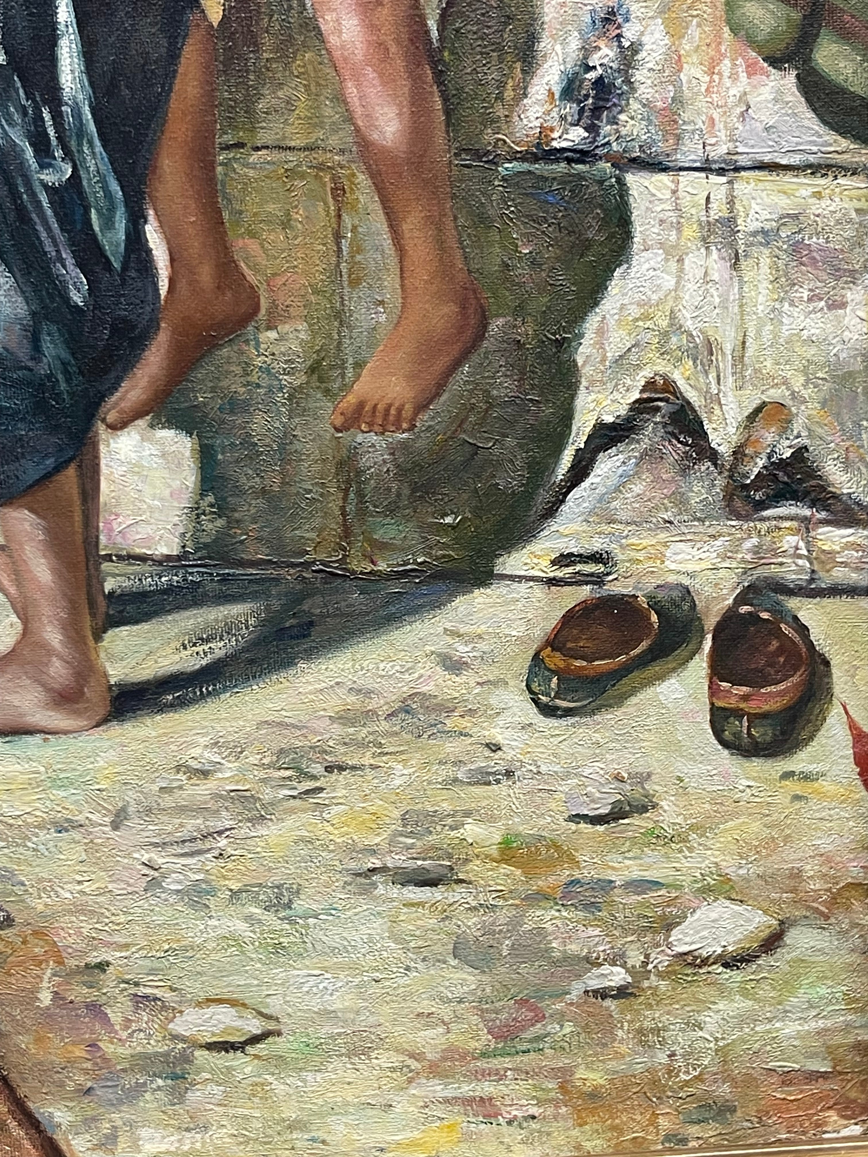 A Very Large Orientalist Oil on Canvas Painting