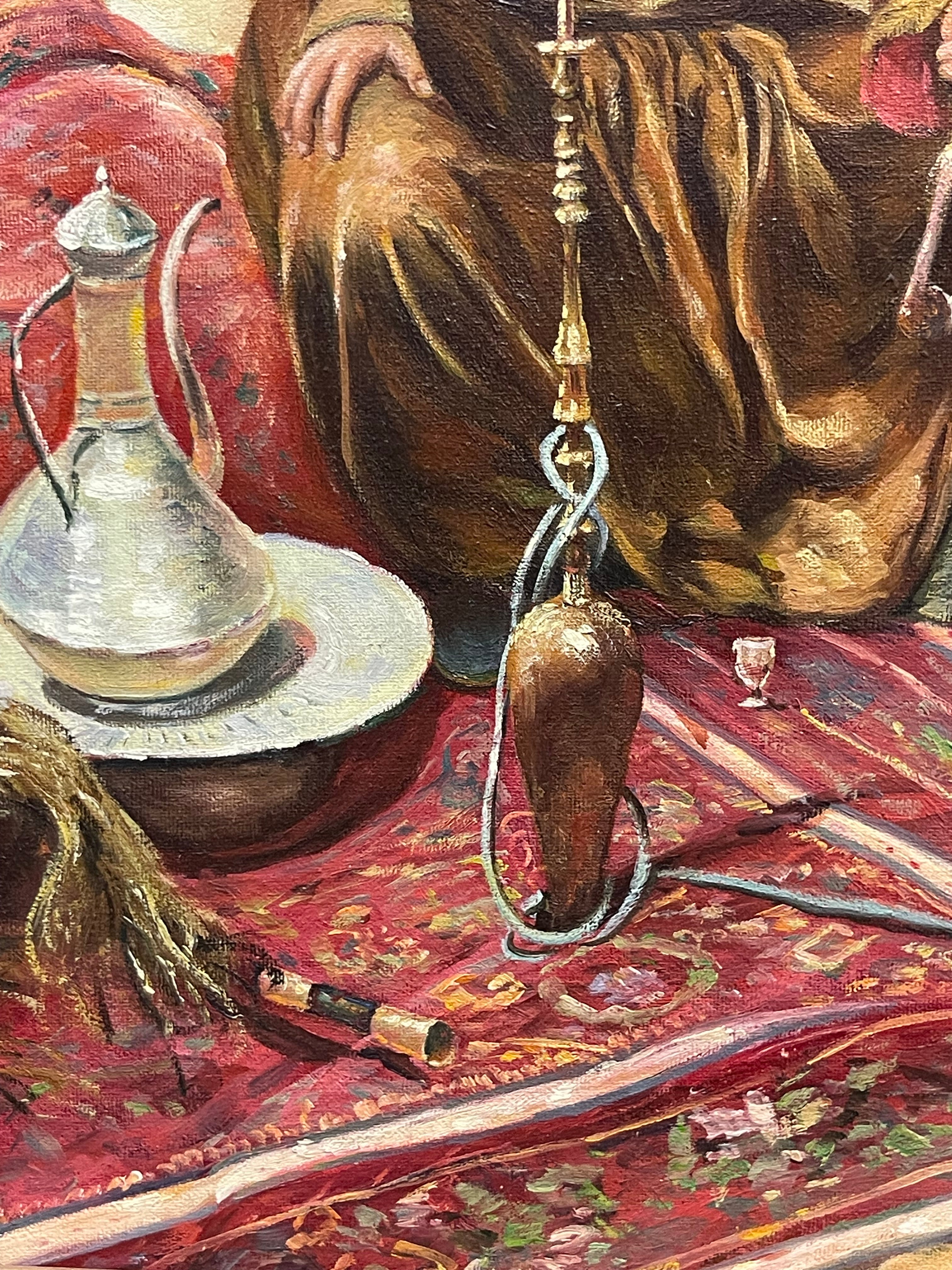 A Very Large Orientalist Oil on Canvas Painting