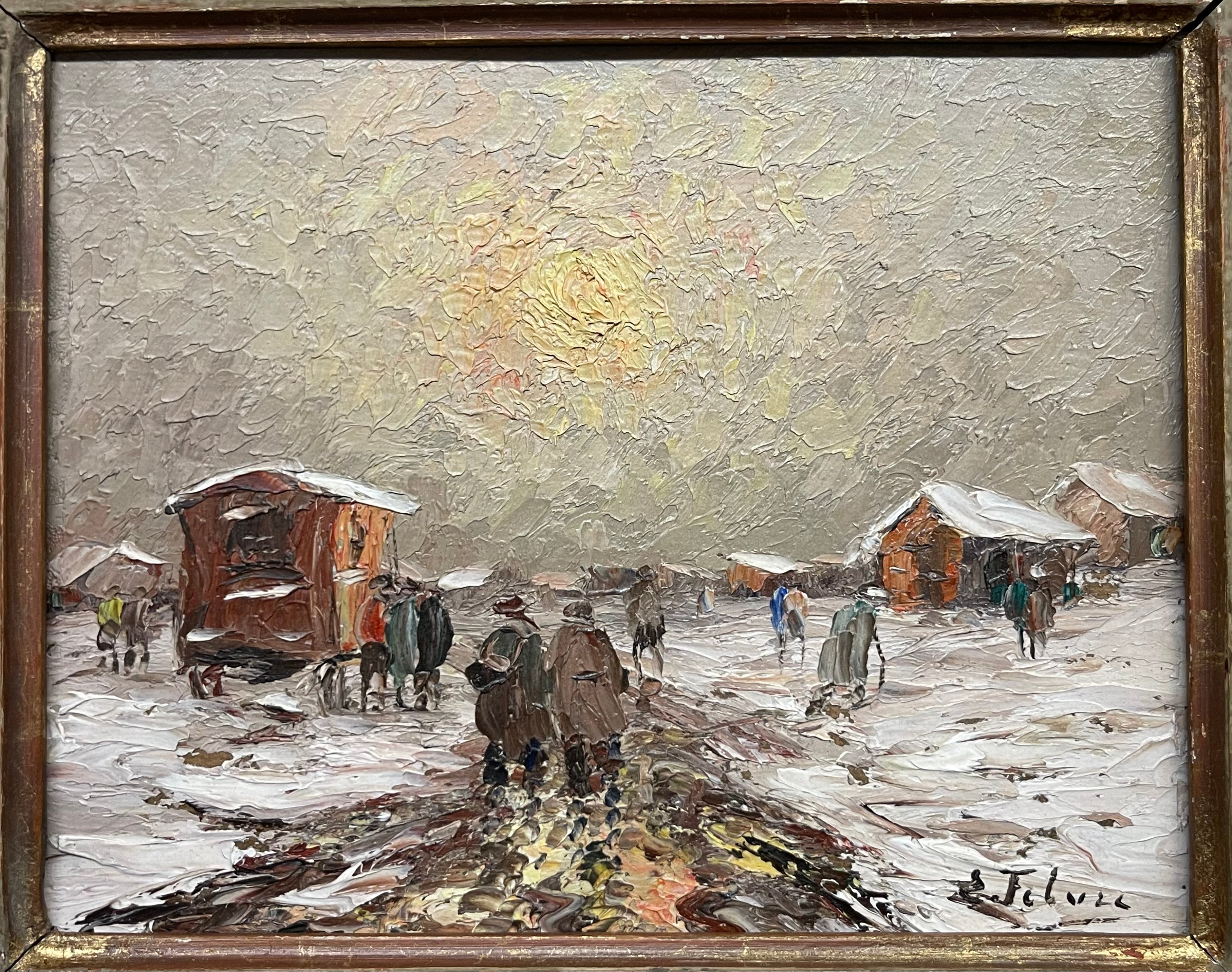 Oil on Board by Eugene Febvre (1885-1967)