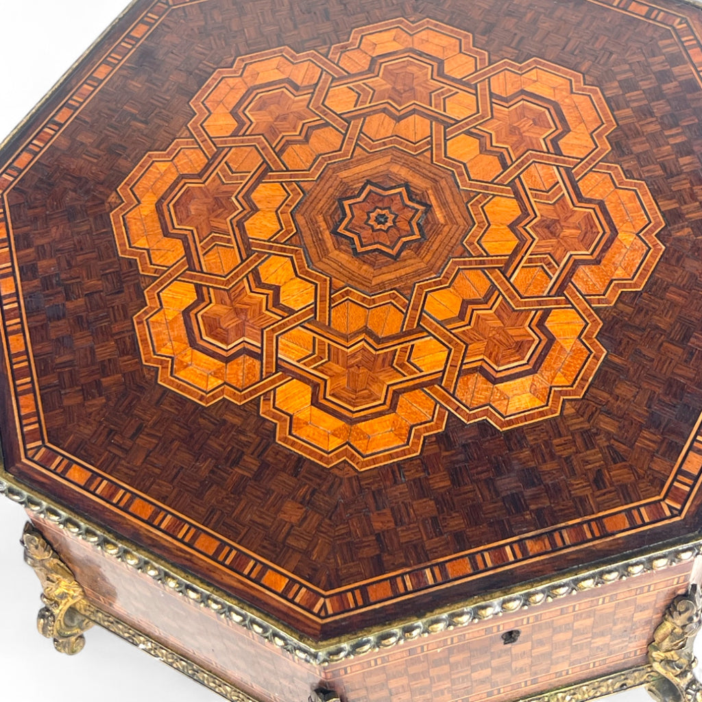 A 19th Century French Ormolu Mounted Parquetry Jewelry Box By Maison Boissier