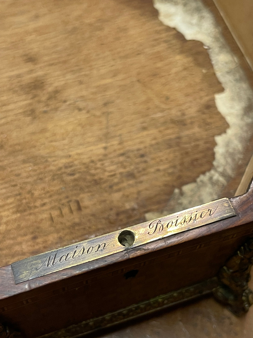 A 19th Century French Ormolu Mounted Parquetry Jewelry Box By Maison Boissier